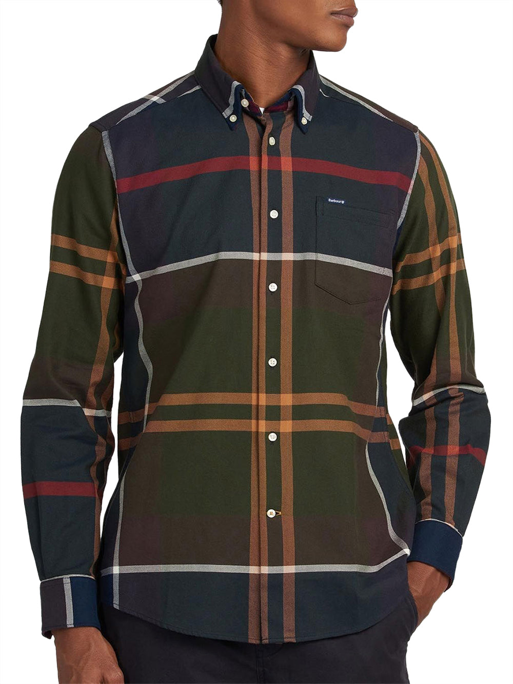 Camicia Casual Barbour Dunoon Taillored da Uomo - Verde