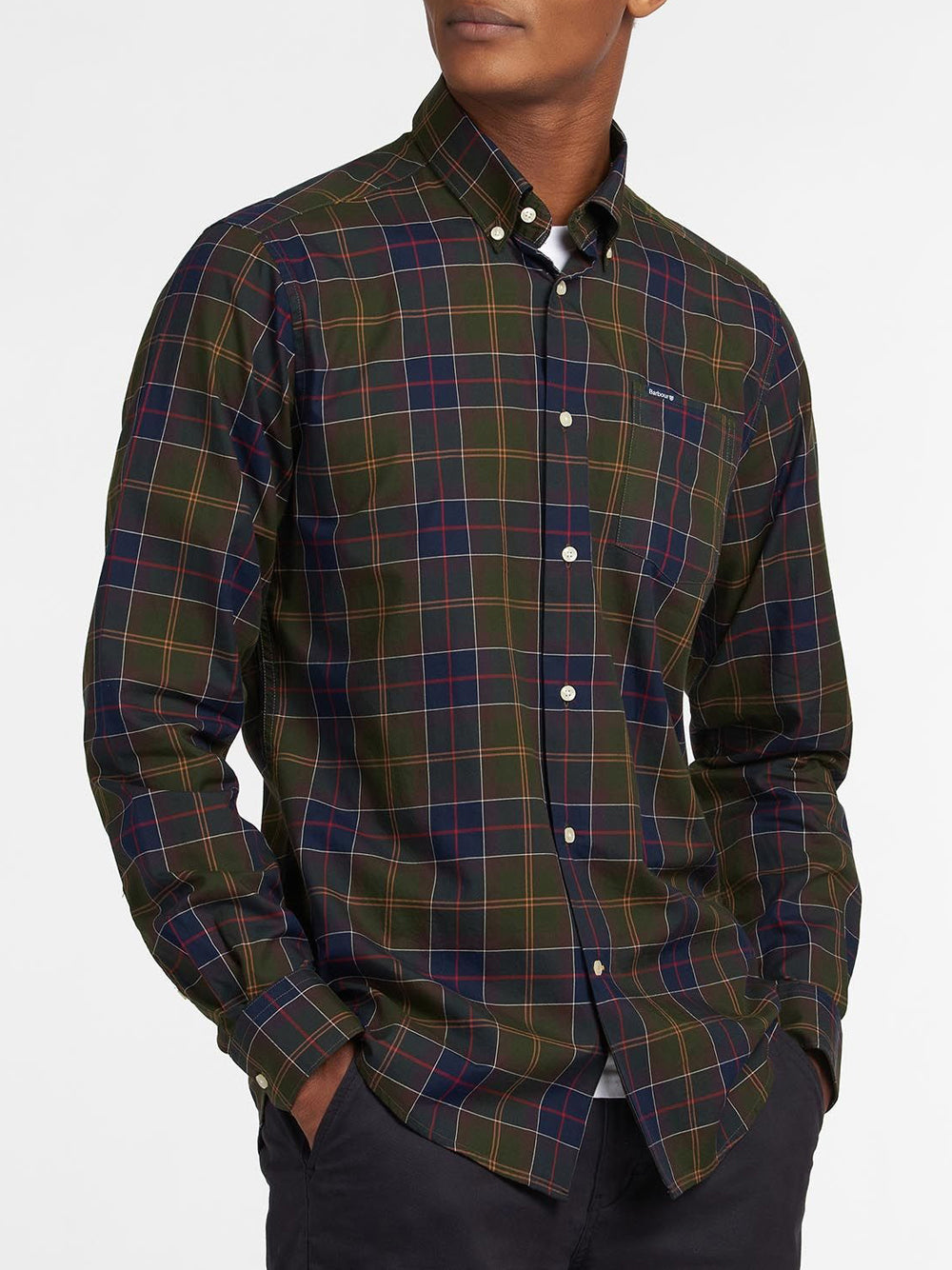 Camicia Casual Barbour Wetheram da Uomo - Verde