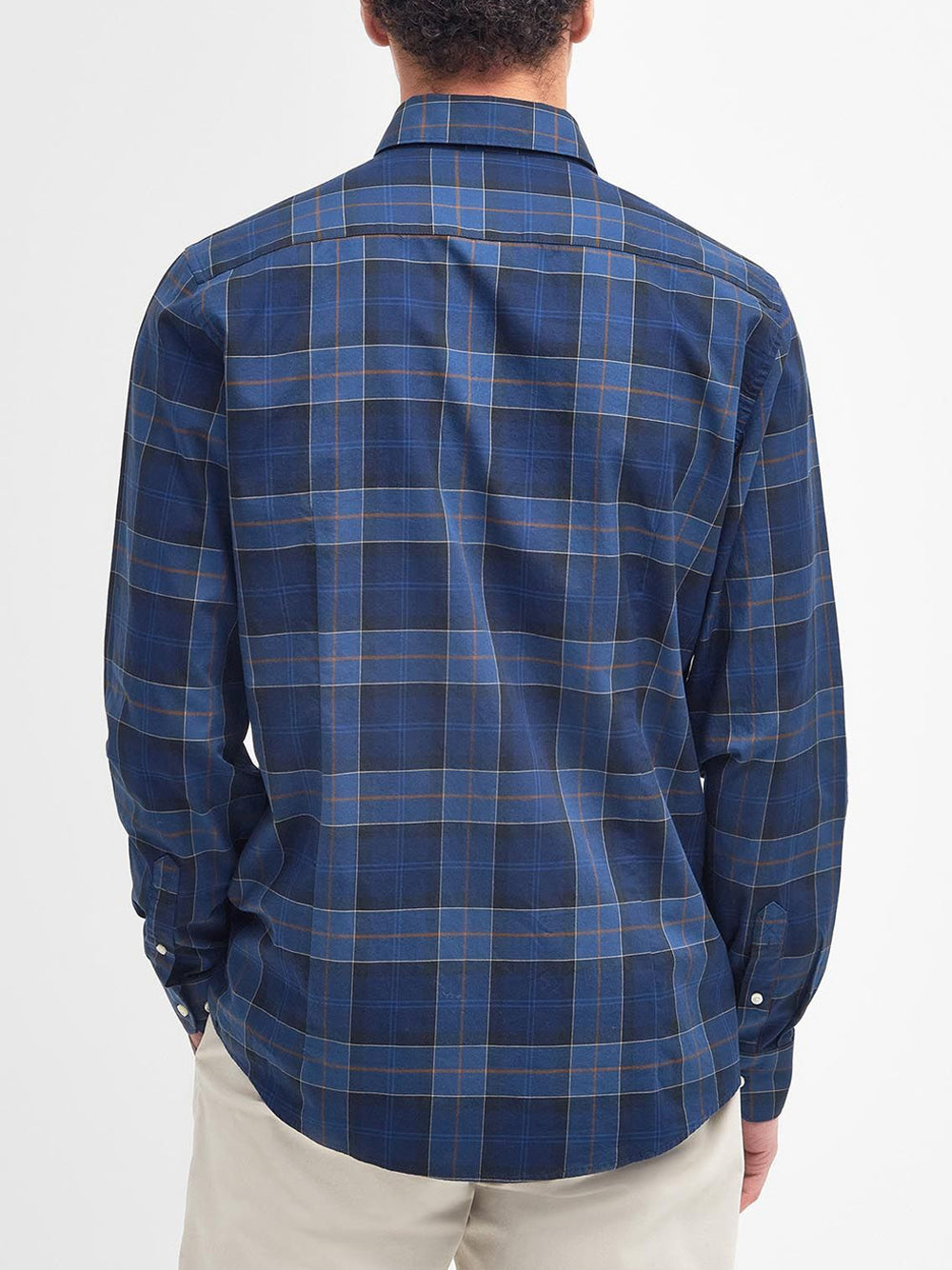 Camicia Casual Barbour Wetheram Tailored da Uomo - Blu