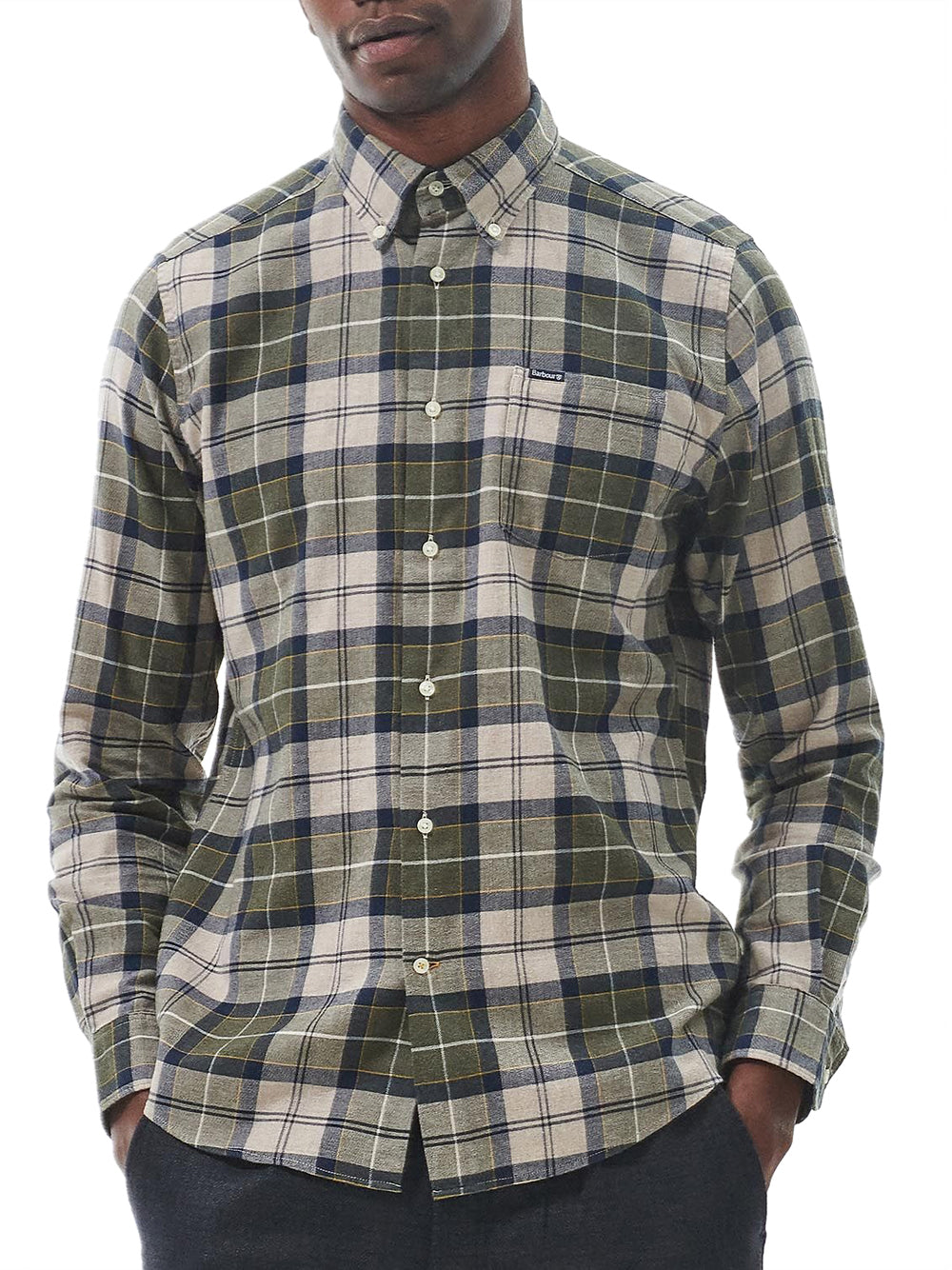 Camicia Casual Barbour Fortrose Tailored da Uomo - Verde