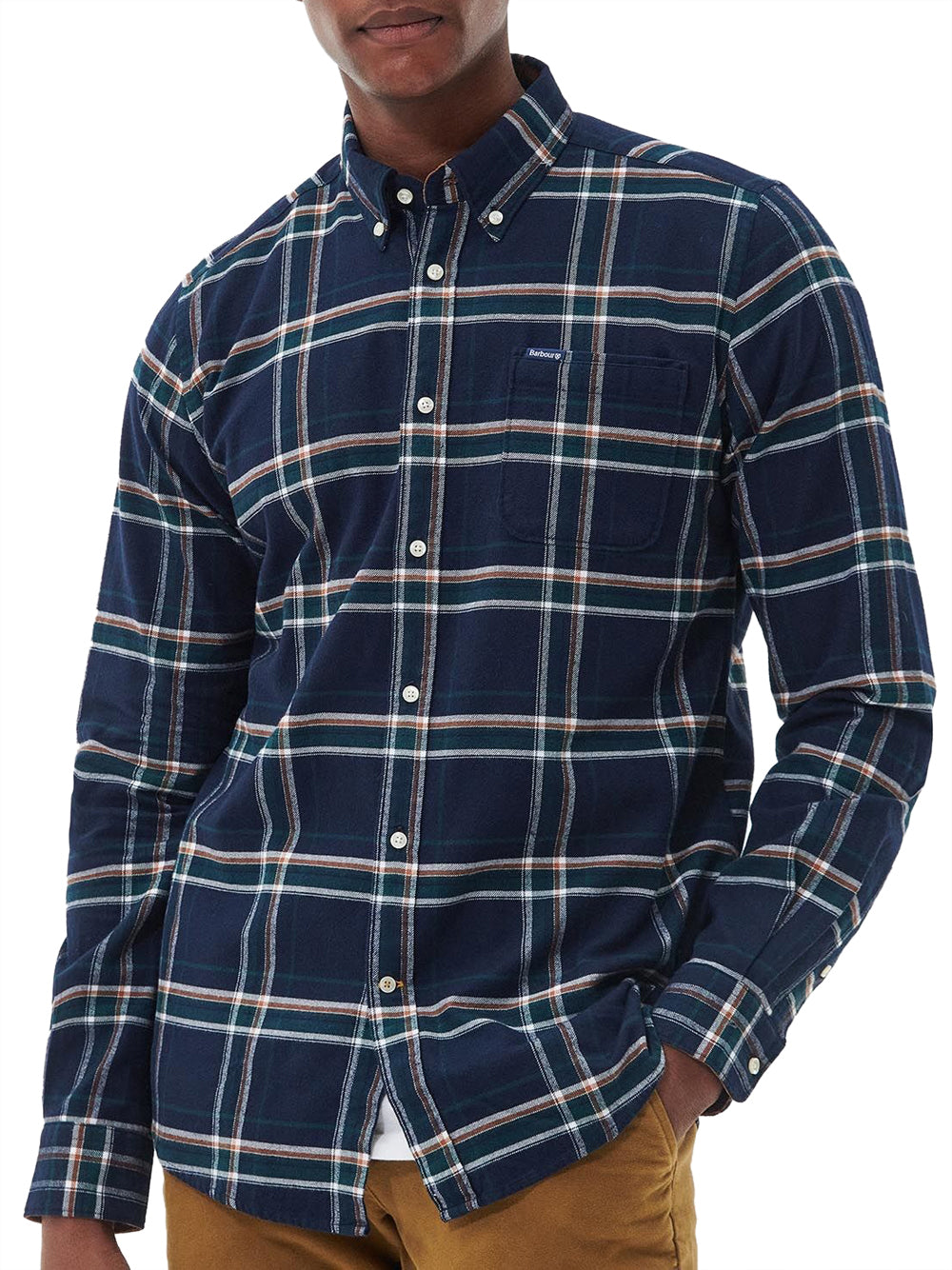 Camicia Casual Barbour Ronan Tailored Check da Uomo - Blu