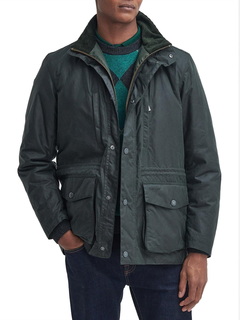 Giubbino Barbour Falstone Wax da Uomo - Verde