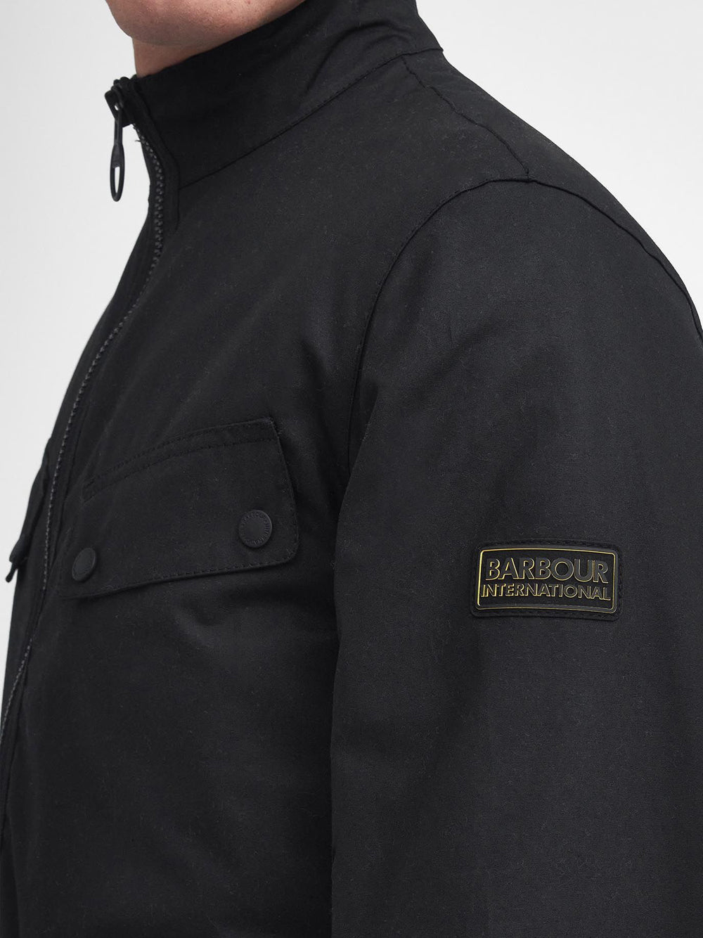 Giubbino Barbour Re-Duke Wax da Uomo - Nero