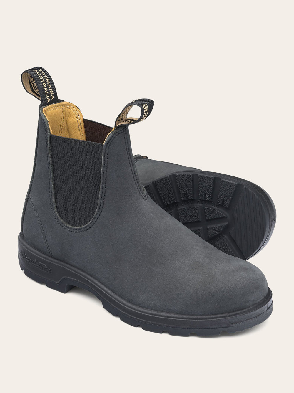 Stivaletto Blundstone 587 Rustic Black Leather da Uomo - Grigio