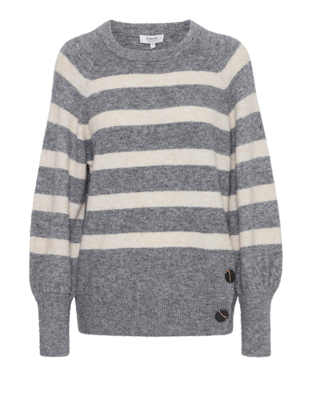 Maglione b.young Byomea Striped da Donna - Grigio