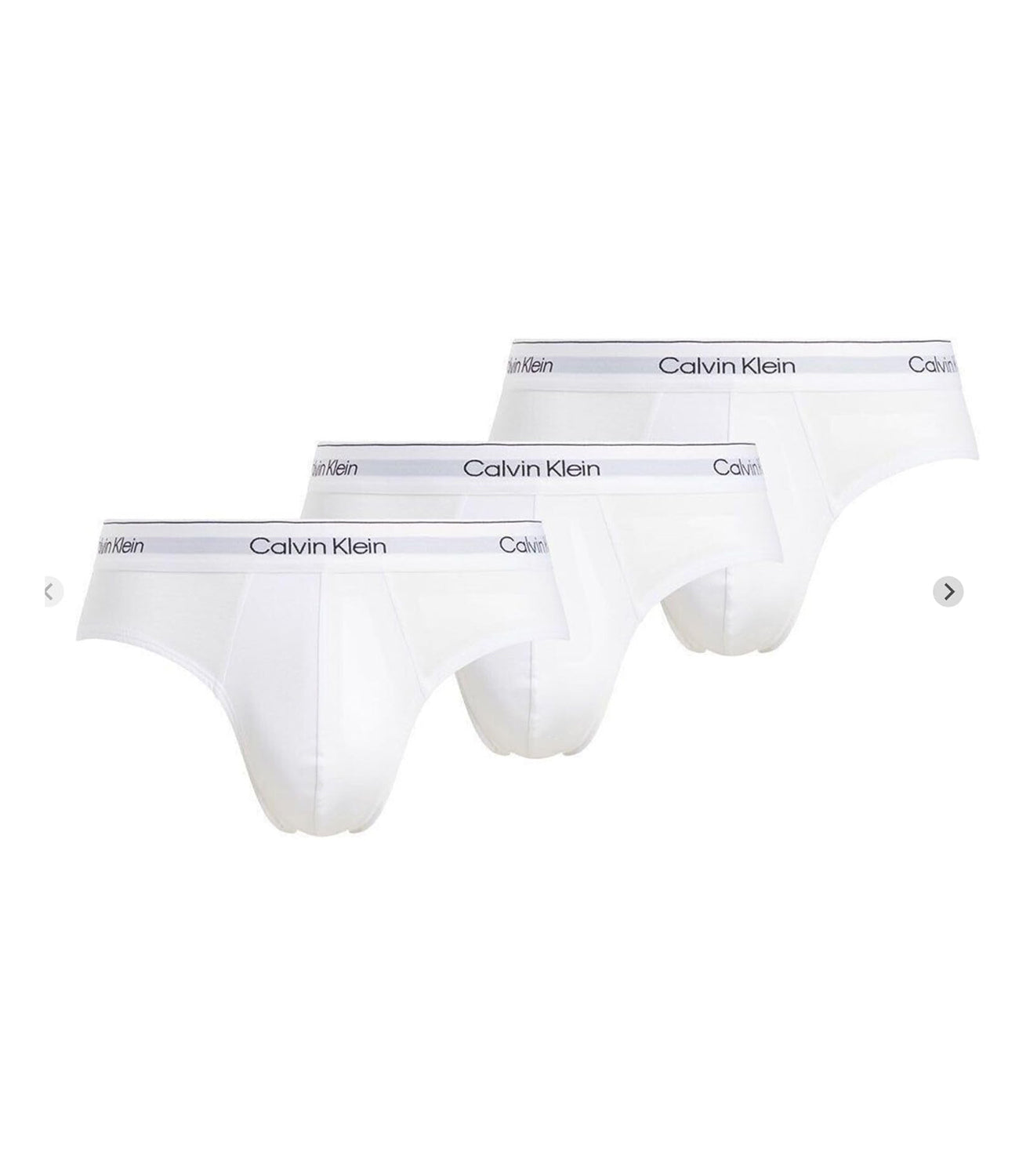 Calvin Klein Slip Uomo Mod. 000NB3962A 3PACK 100 White Bianco