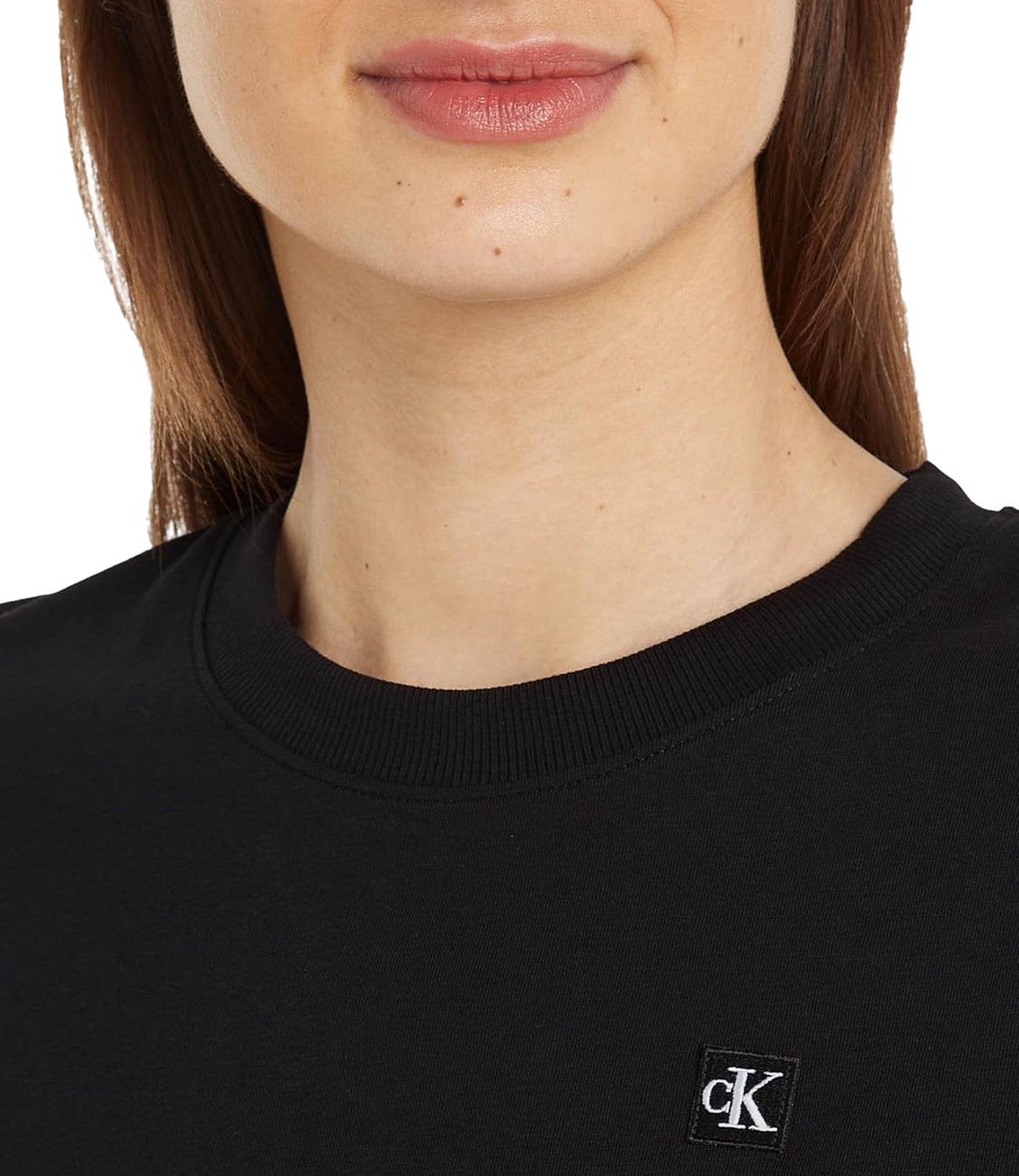 Calvin Klein Calvin Klein Jeans T-shirt Ck Embro Badge Regul Donna Mod. J20J223226 BEH Ck Black