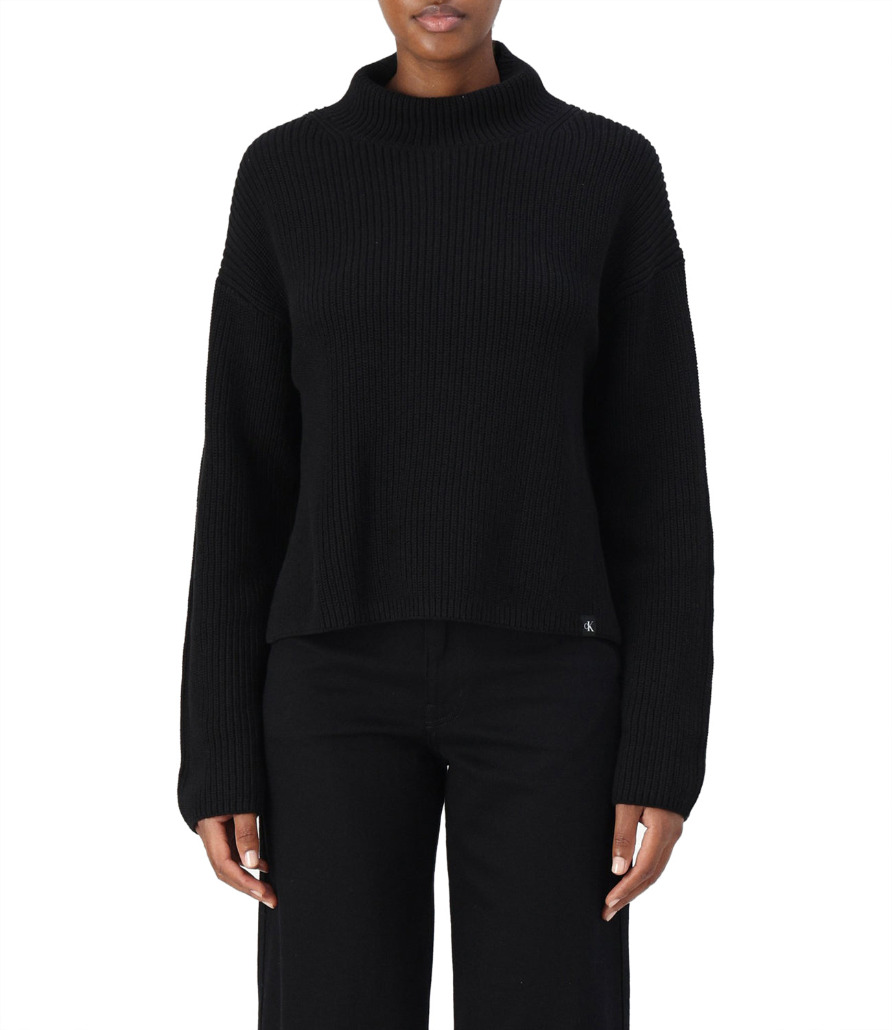 Calvin Klein Calvin Klein Jeans Pullover Chunky Loose High Ne Donna Mod. J20J224227 BEH Ck Black