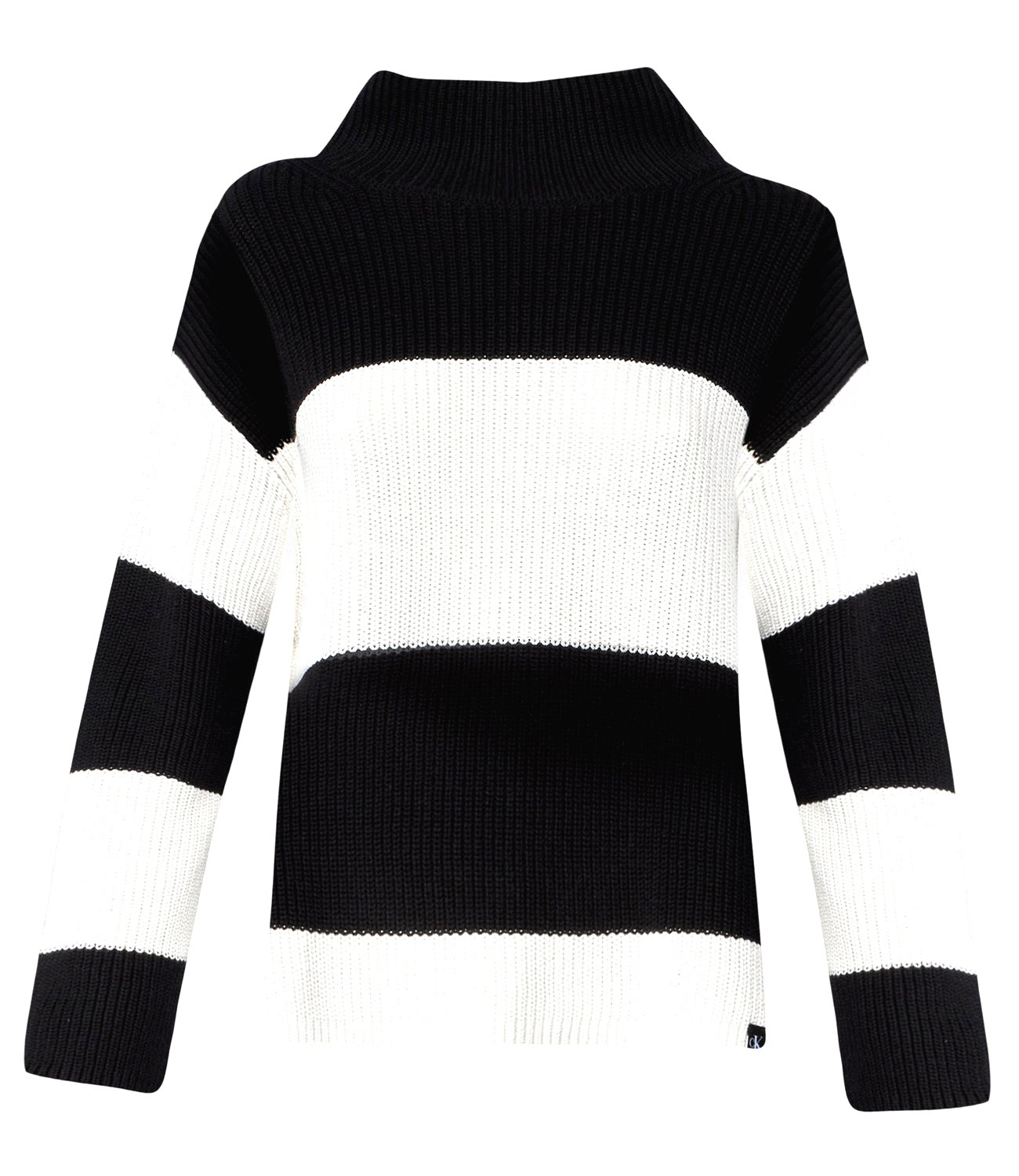 Calvin Klein Calvin Klein Jeans Pullover Chunky Loose High Ne Donna Mod. J20J224227 YBI Ivory / Ck Black Stripe