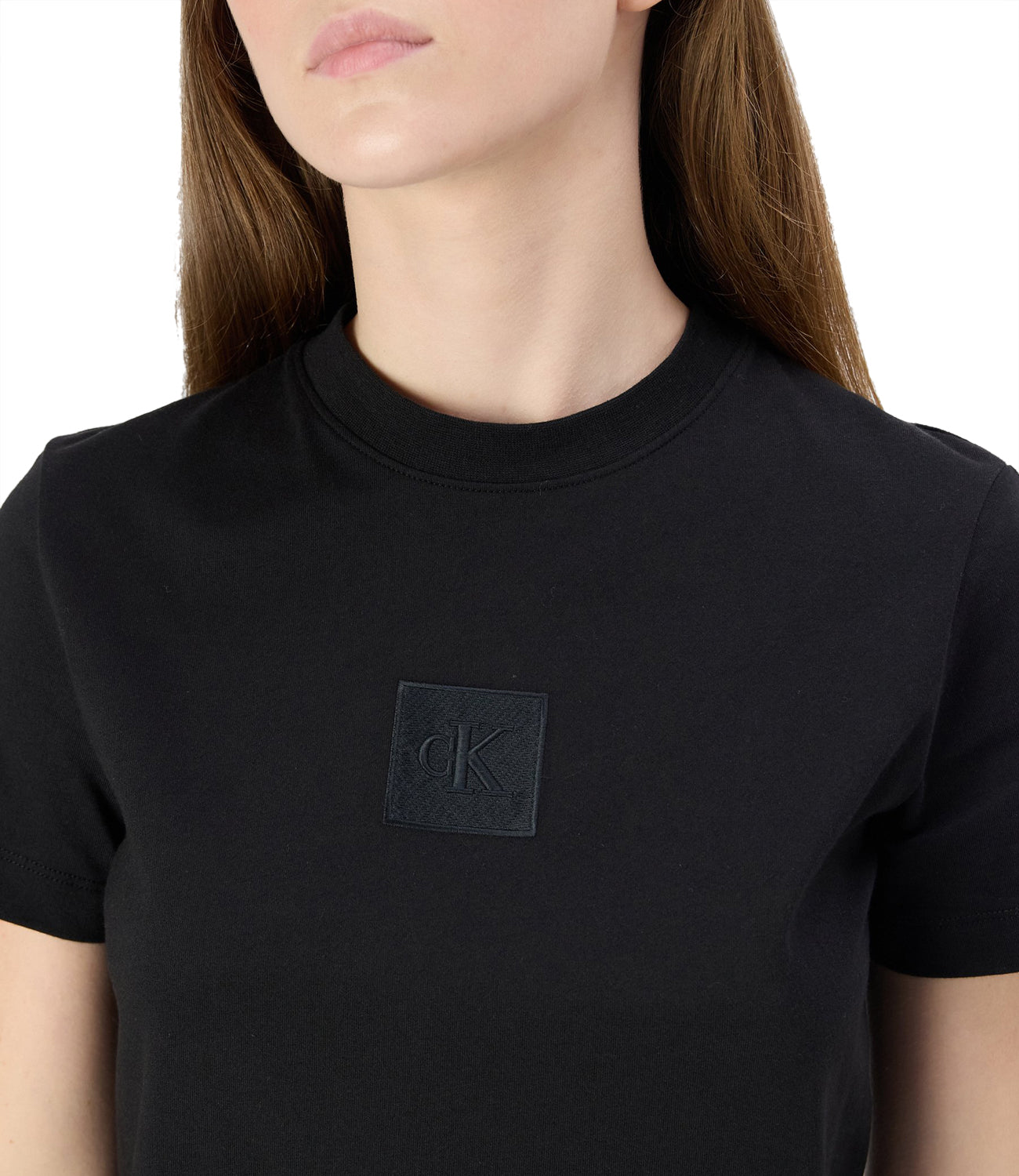 Calvin Klein Calvin Klein Jeans T-shirt Embroidered Box Regu Donna Mod. J20J224253 BEH Ck Black