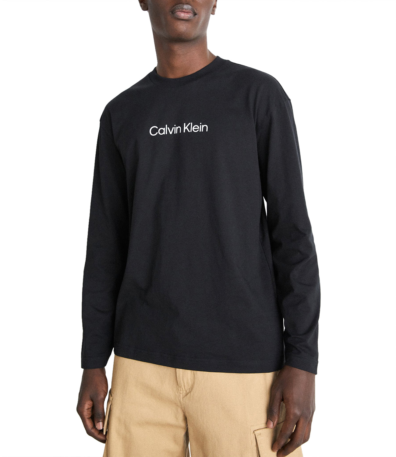 Calvin Klein Maglia Hero Logo Ls T-Shirt Uomo Mod. K10K112396 BEH Ck Black