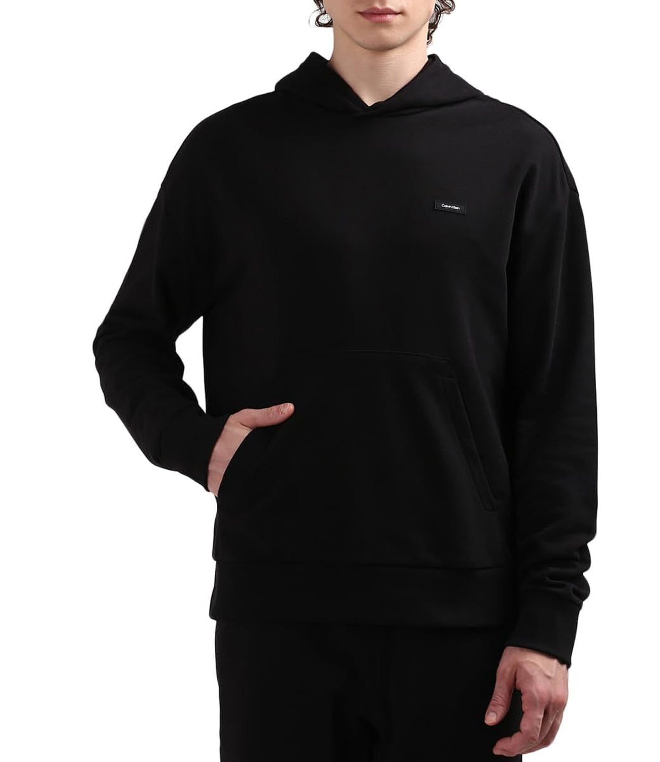 Calvin Klein Felpa cappuccio Cotton Comfort Hoodi Uomo Mod. K10K112748 BEH Ck Black