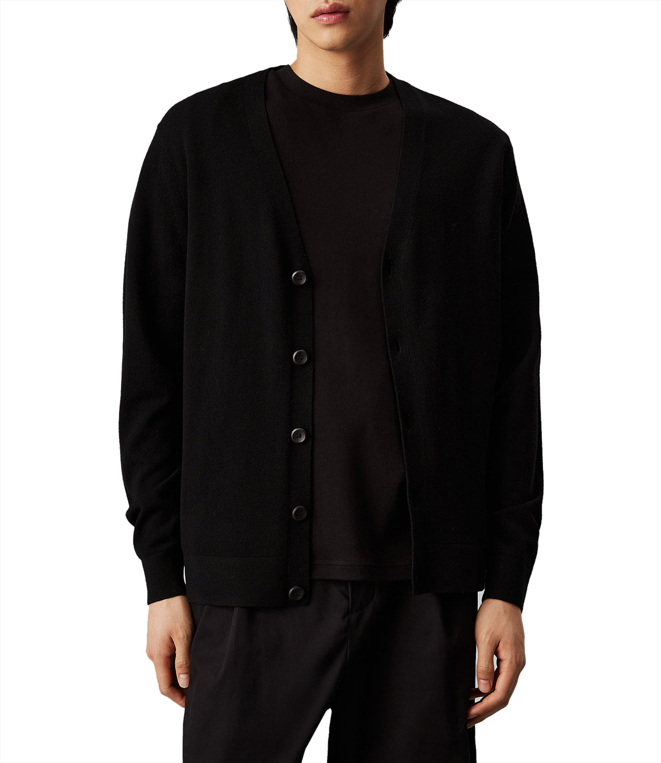 Calvin Klein Cardigan Merino Rws Cardigan Uomo Mod. K10K113753 BEH Ck Black