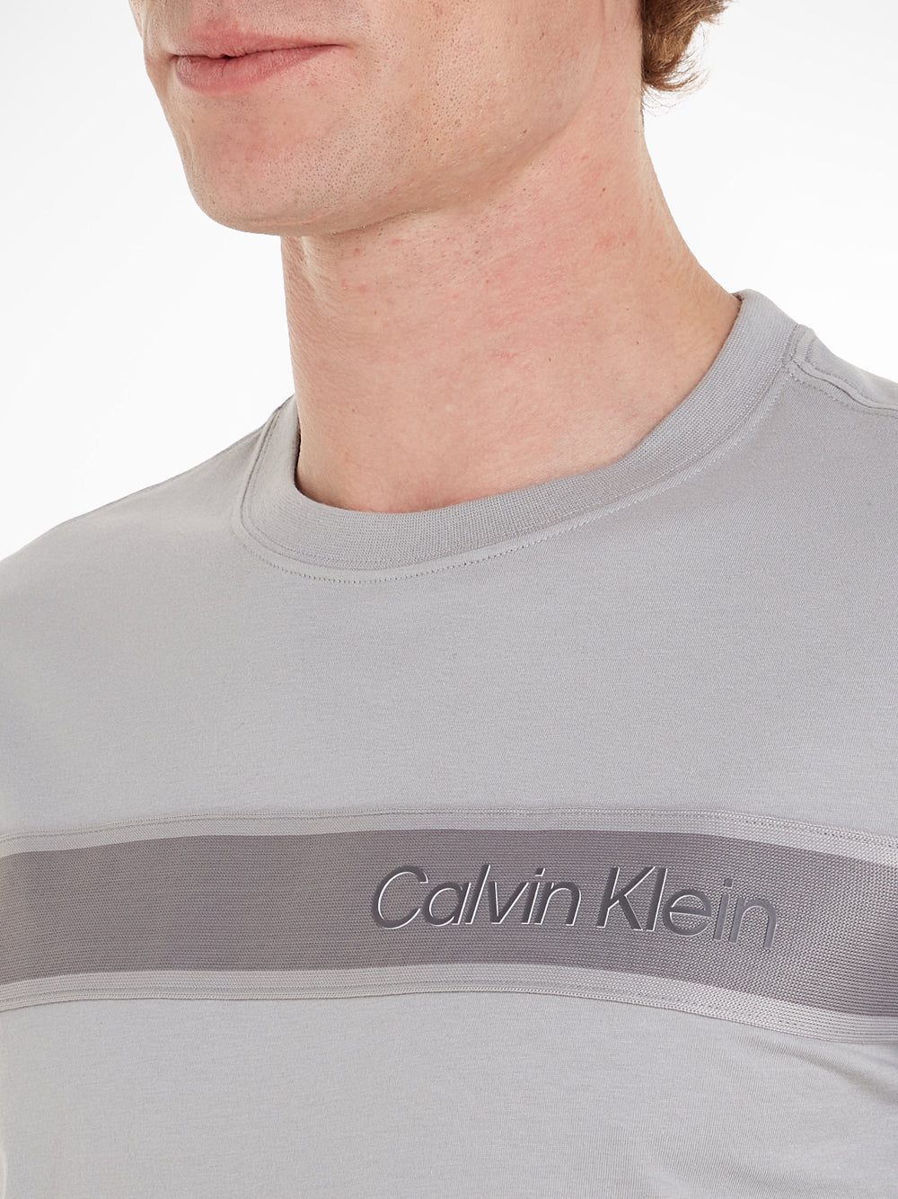 Calvin Klein Calvin Klein T-shirt Pw - S/S T-Shirt Rel Uomo Mod. 00GMF4K112 4VX Drizzle