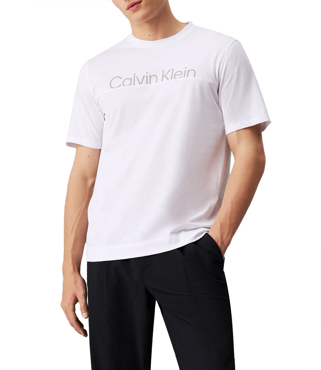 Calvin Klein Calvin Klein T-shirt Pw - Graphic S/S T-S Uomo Mod. 00GMF4K142 YAA Brillant White