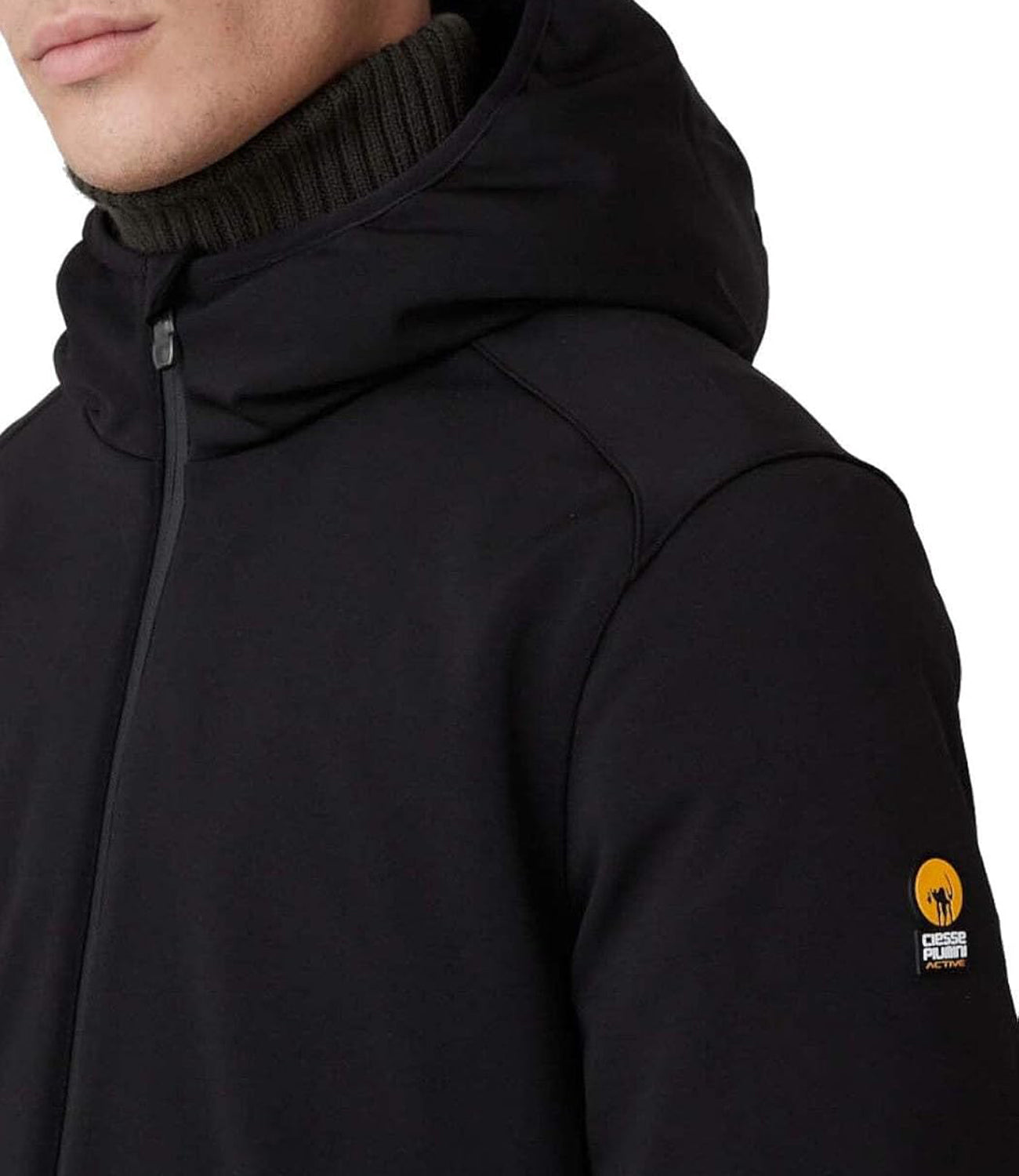 Ciesse Piumini Ciesse Piumini Active Cappotto Clem 2.0 - Softshell Padded Hoody Coat Uomo Mod. 243CPMC00054P2643E 206XXW Jet Black