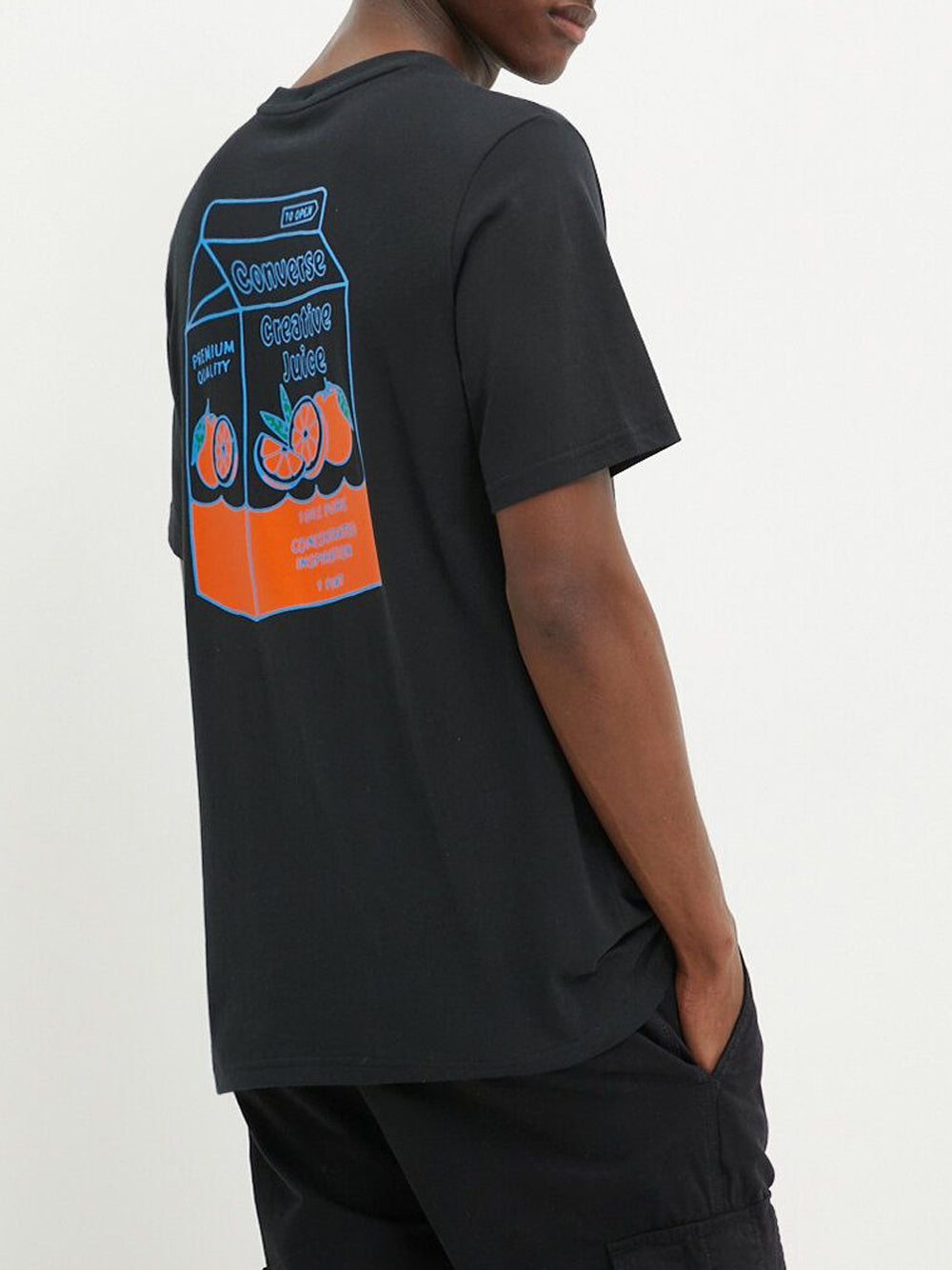 T-shirt Converse Summer Creative Juice da Uomo - Nero