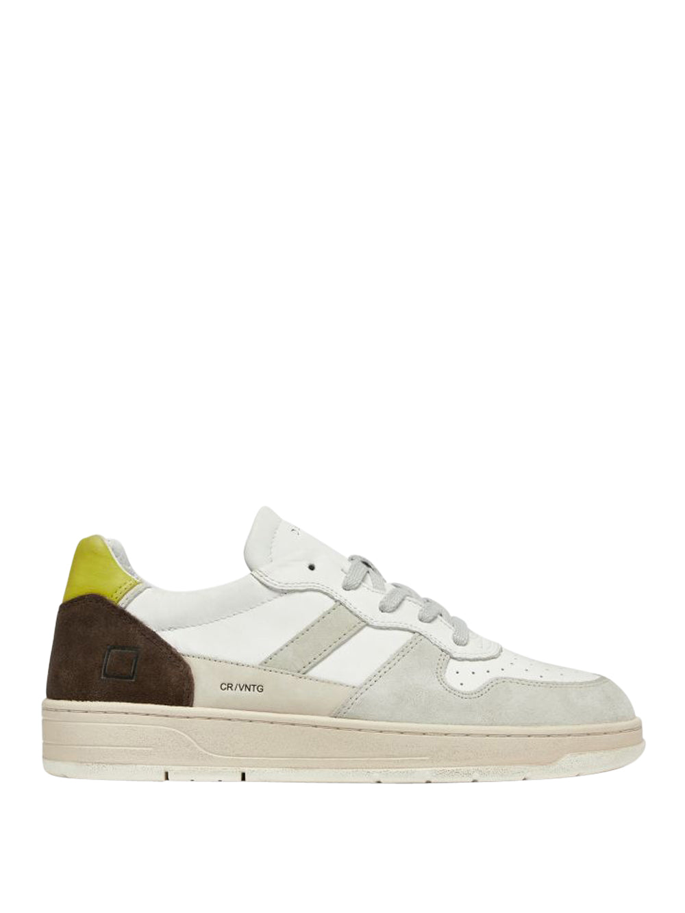 Sneakers Date Court 2.0 Vintage Calf da Uomo - Bianco