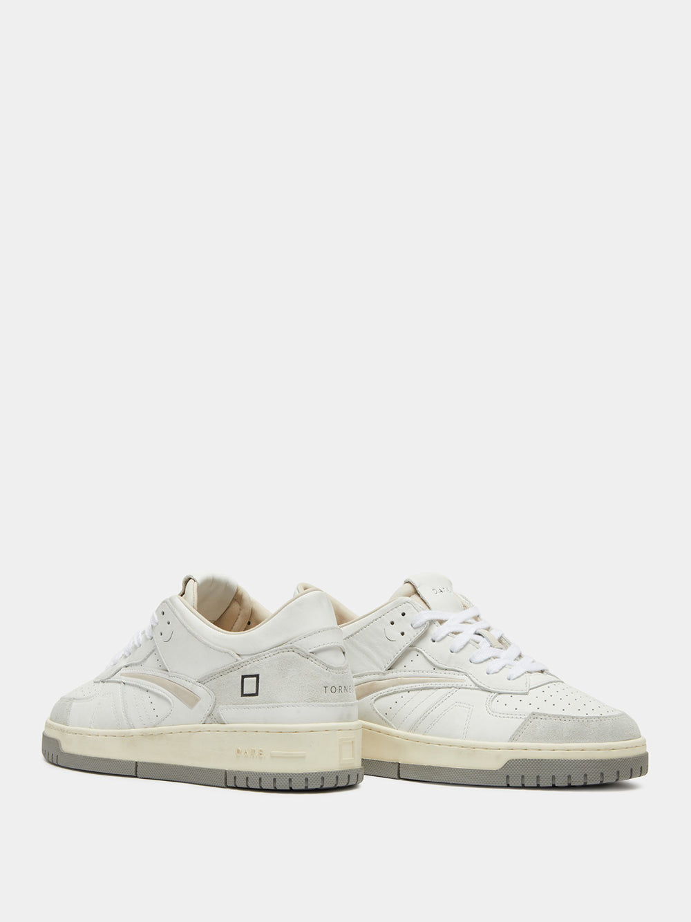 Sneakers Date Torneo Vintage Calf da Uomo - Bianco