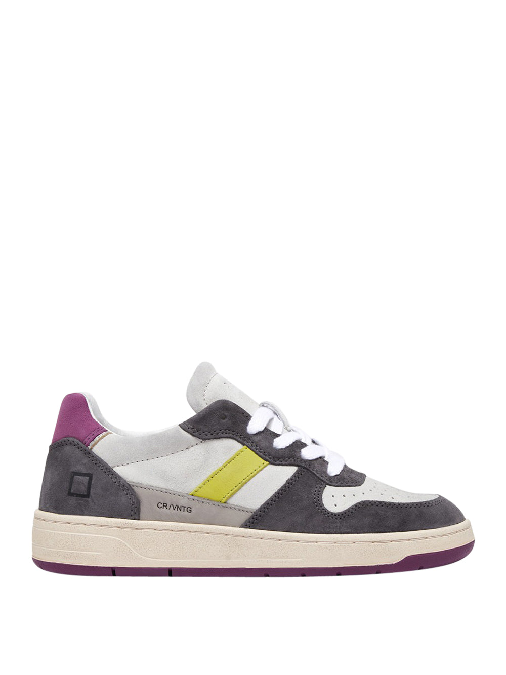 Sneakers Date Court 2.0 Vintage Calf da Donna - Grigio Multicolore