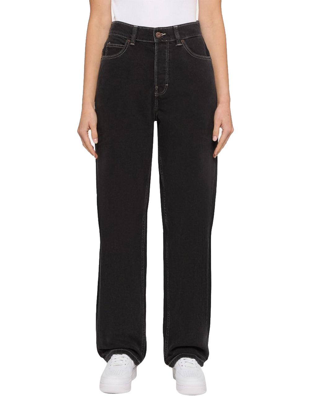 Jeans Straight Dickies Thomasville da Donna - Nero