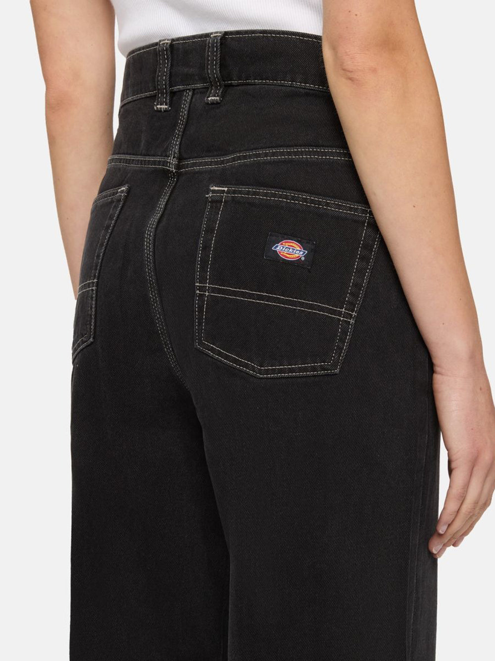 Jeans Straight Dickies Thomasville da Donna - Nero