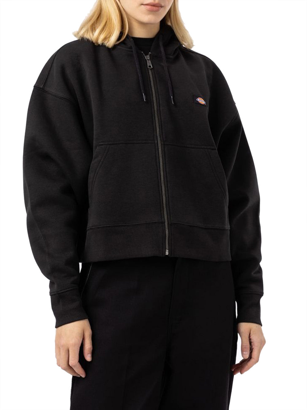 Felpa Zip Dickies Oakport da Donna - Nero