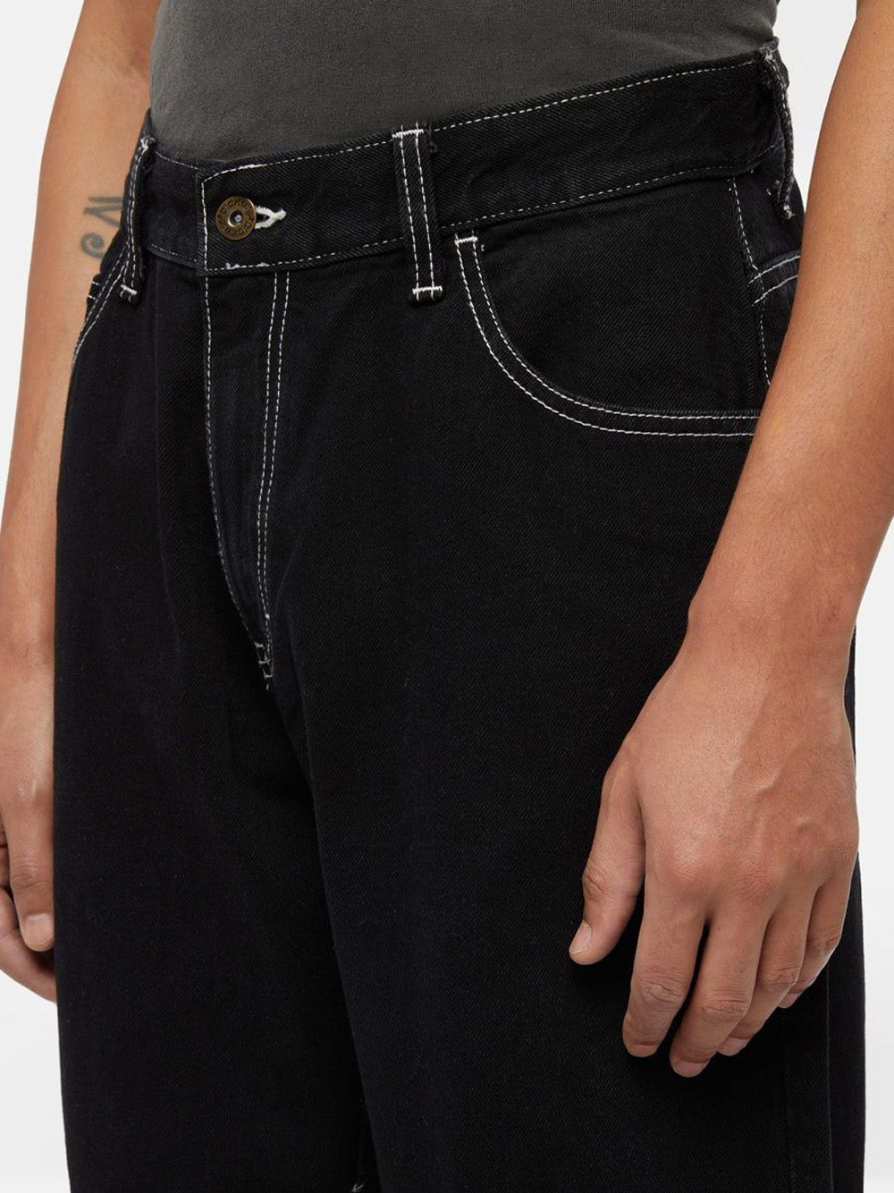 Jeans Wide Dickies Double Knee da Uomo - Nero