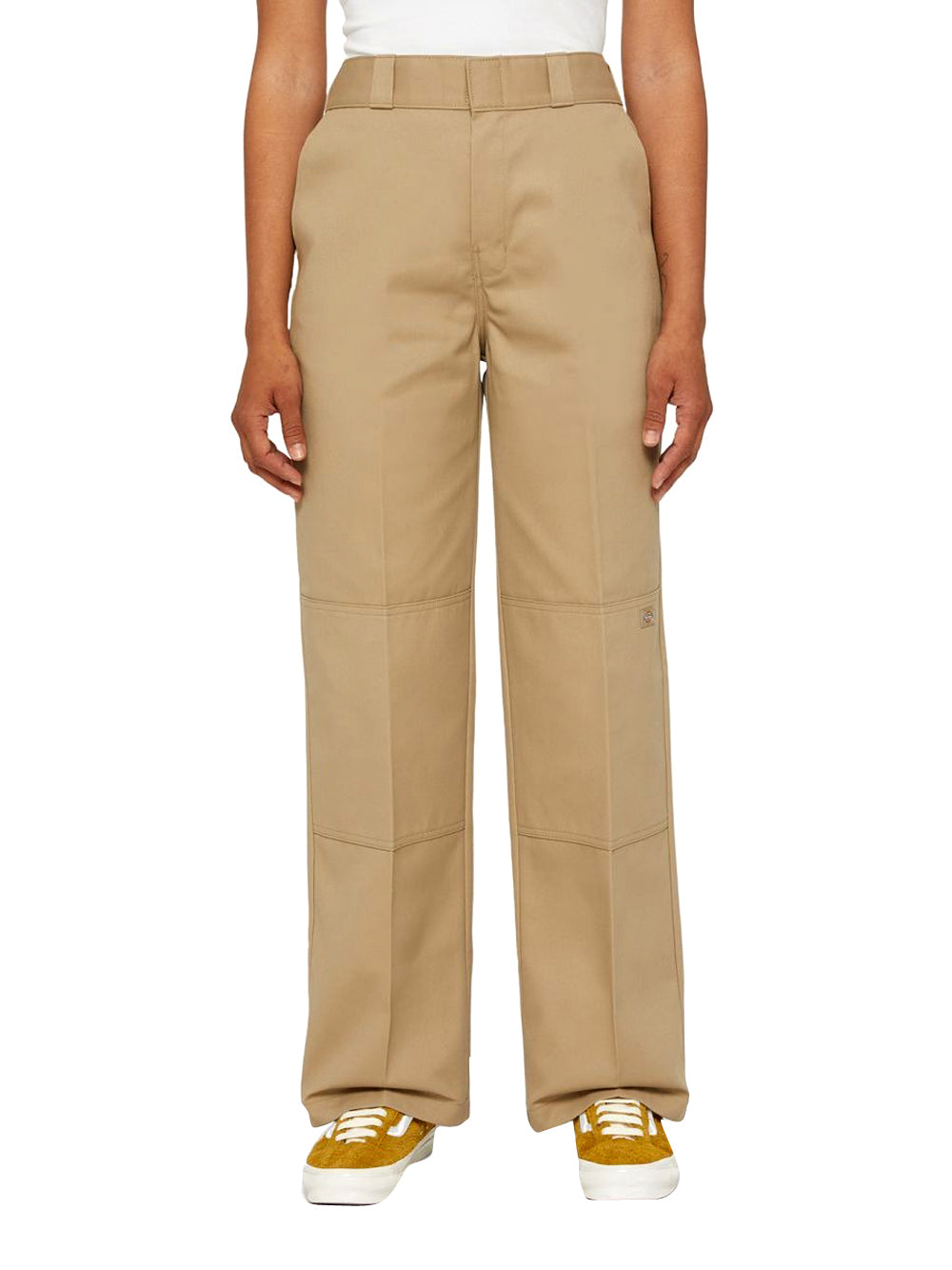 Pantalone Straight Dickies Double Knee da Donna - Beige