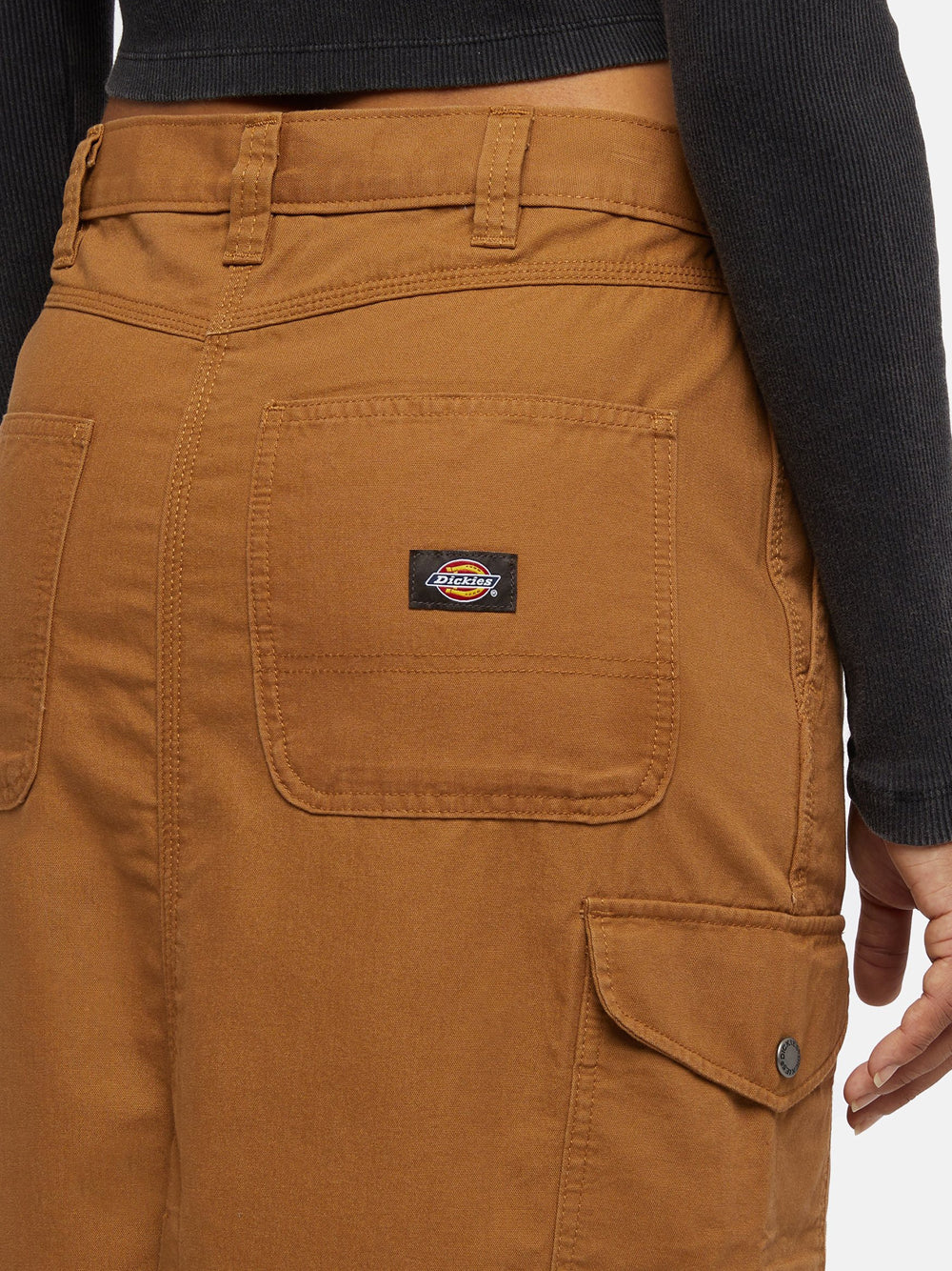 Gonna Longuette Dickies Duck Canvas Cargo da Donna - Marrone