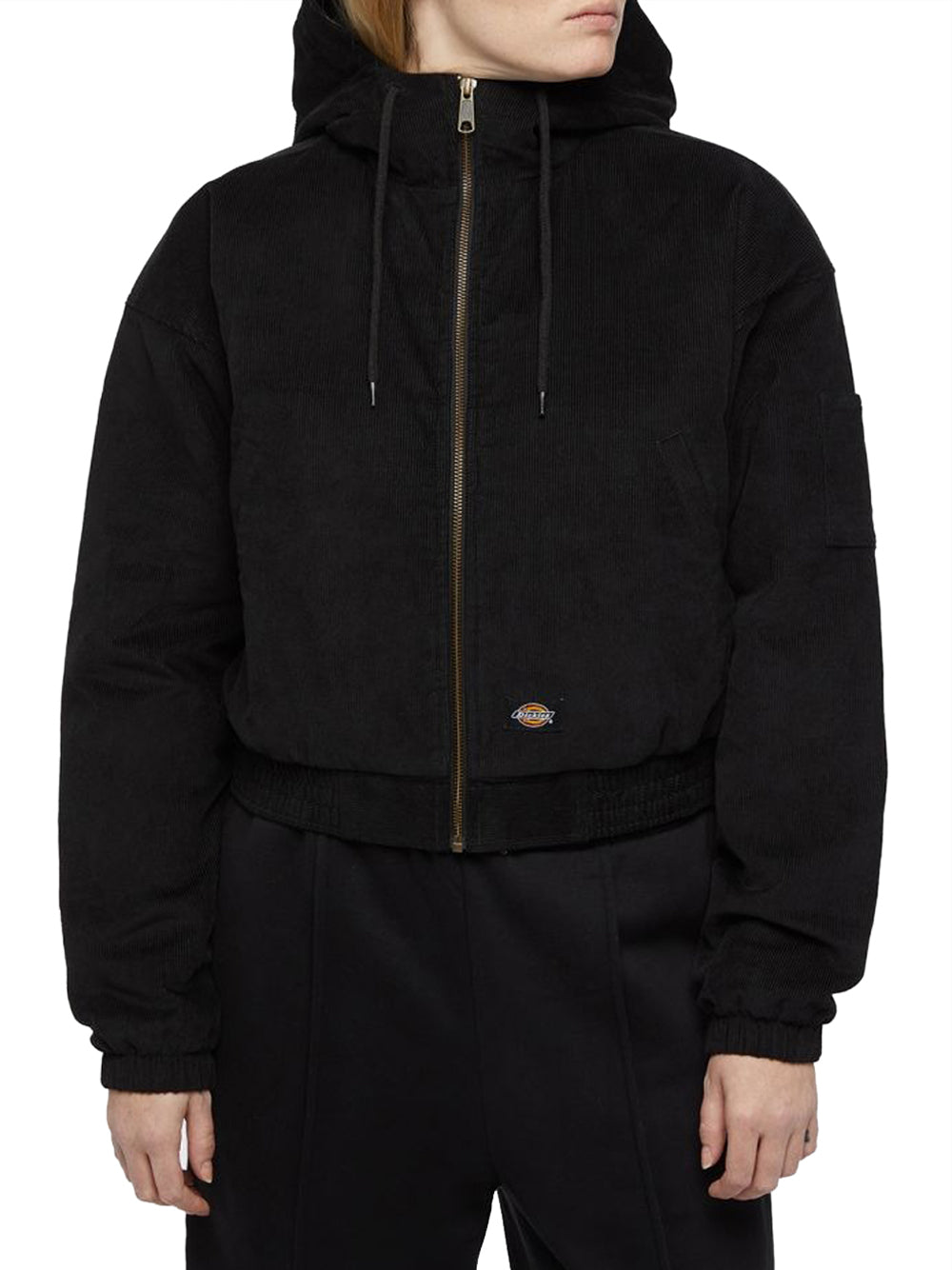 Giubbino Dickies Corduroy Hooded da Donna - Nero