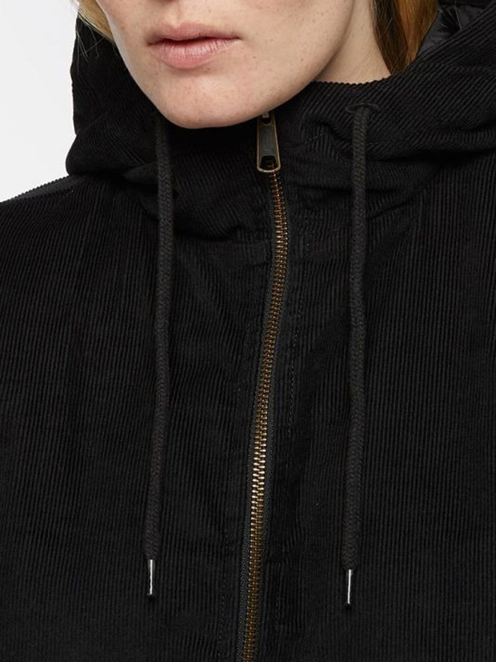 Giubbino Dickies Corduroy Hooded da Donna - Nero