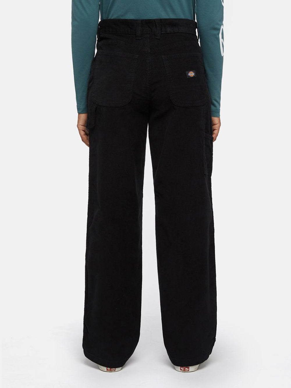 Pantalone Palazzo Dickies Corduroy Carpenter W da Donna - Nero