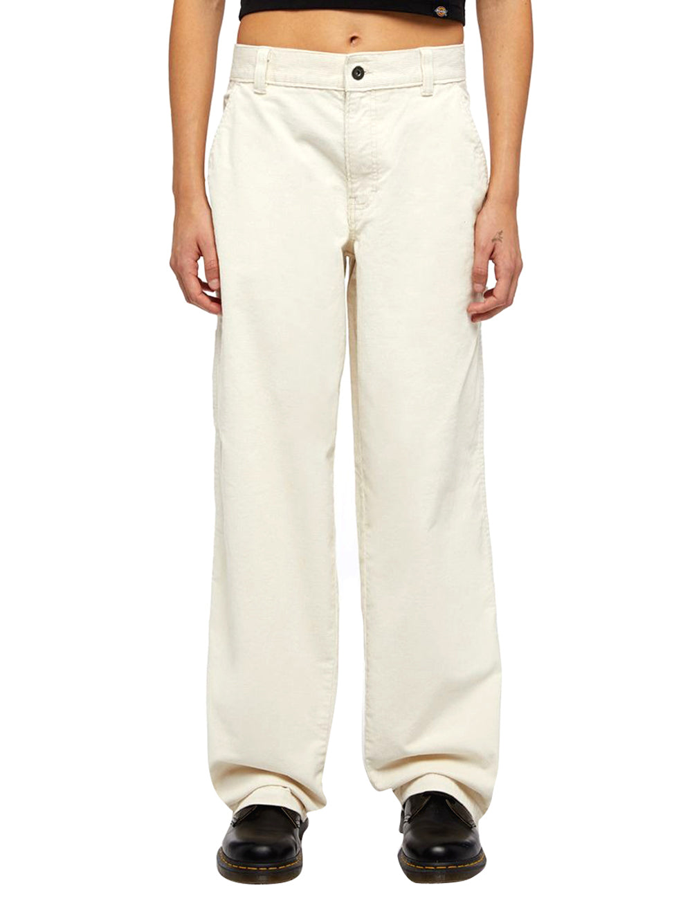 Pantalone Palazzo Dickies Corduroy Carpenter W da Donna - Bianco