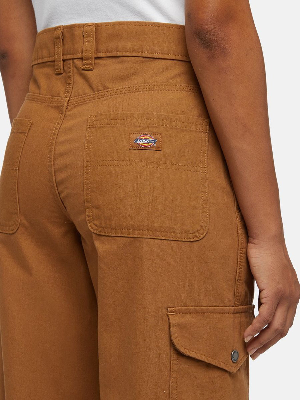 Pantalone Cargo Dickies Duck Canvas Cargo da Donna - Marrone