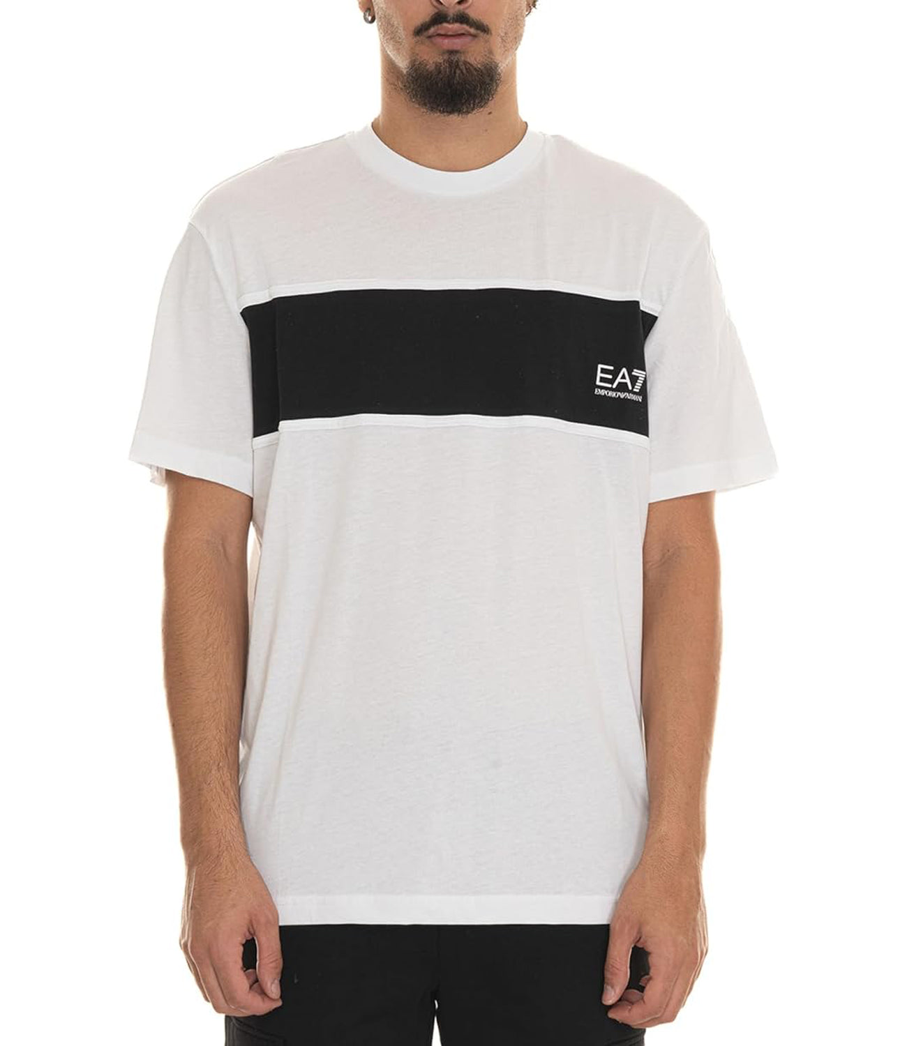 Ea7 Emporio Armani T-shirt Uomo Mod. 6DPT47-PJTJZ 1100 White Bianco