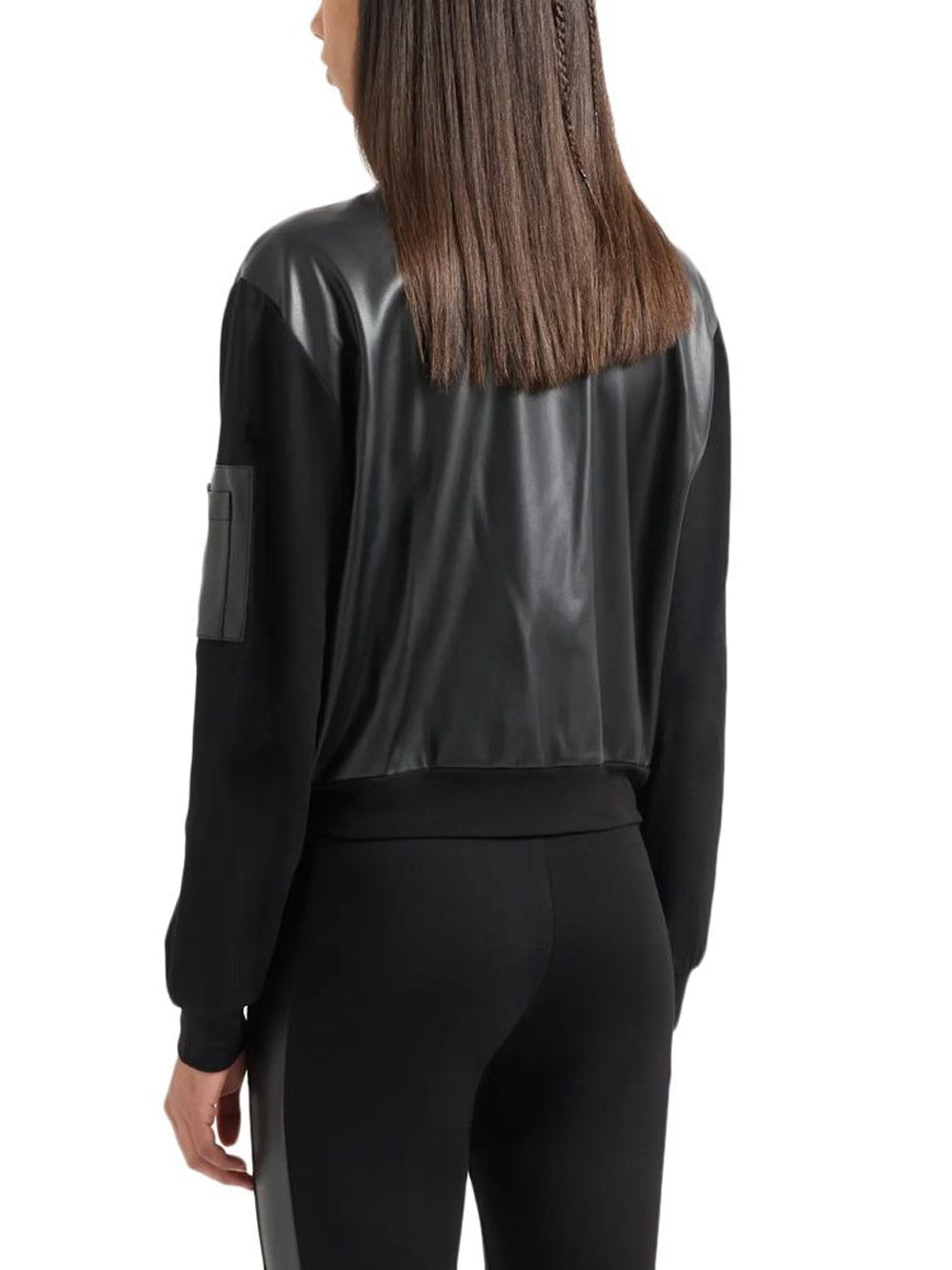 Bomber Ea7 Ecopelle da Donna - Nero