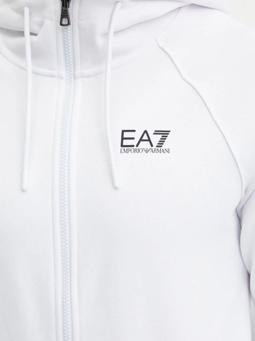 Felpa Zip Ea7 da Uomo - Bianco