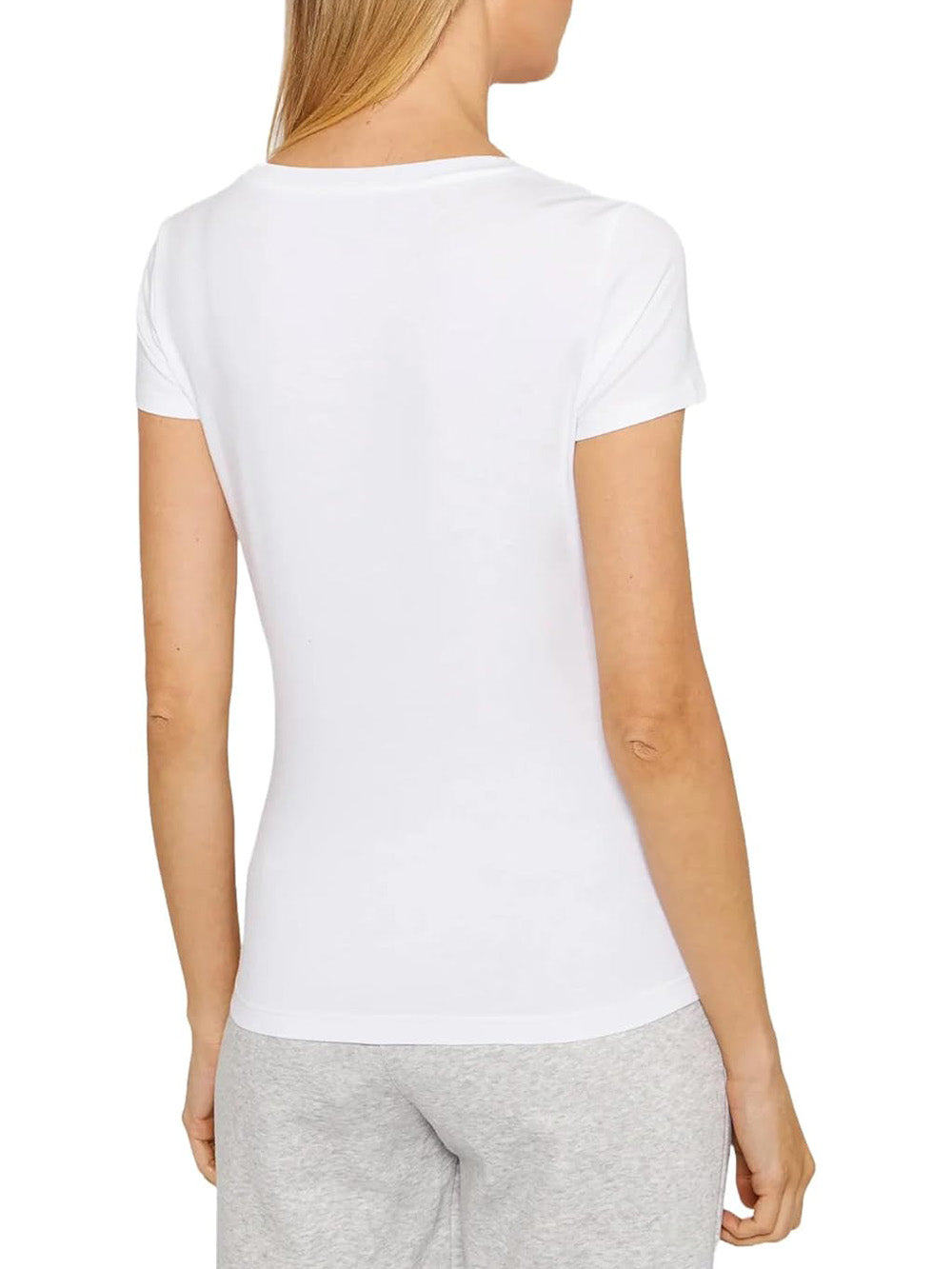 Ea7 Emporio Armani T-shirt Donna Mod. 8NTT65-TJDQZ 1100 White Bianco