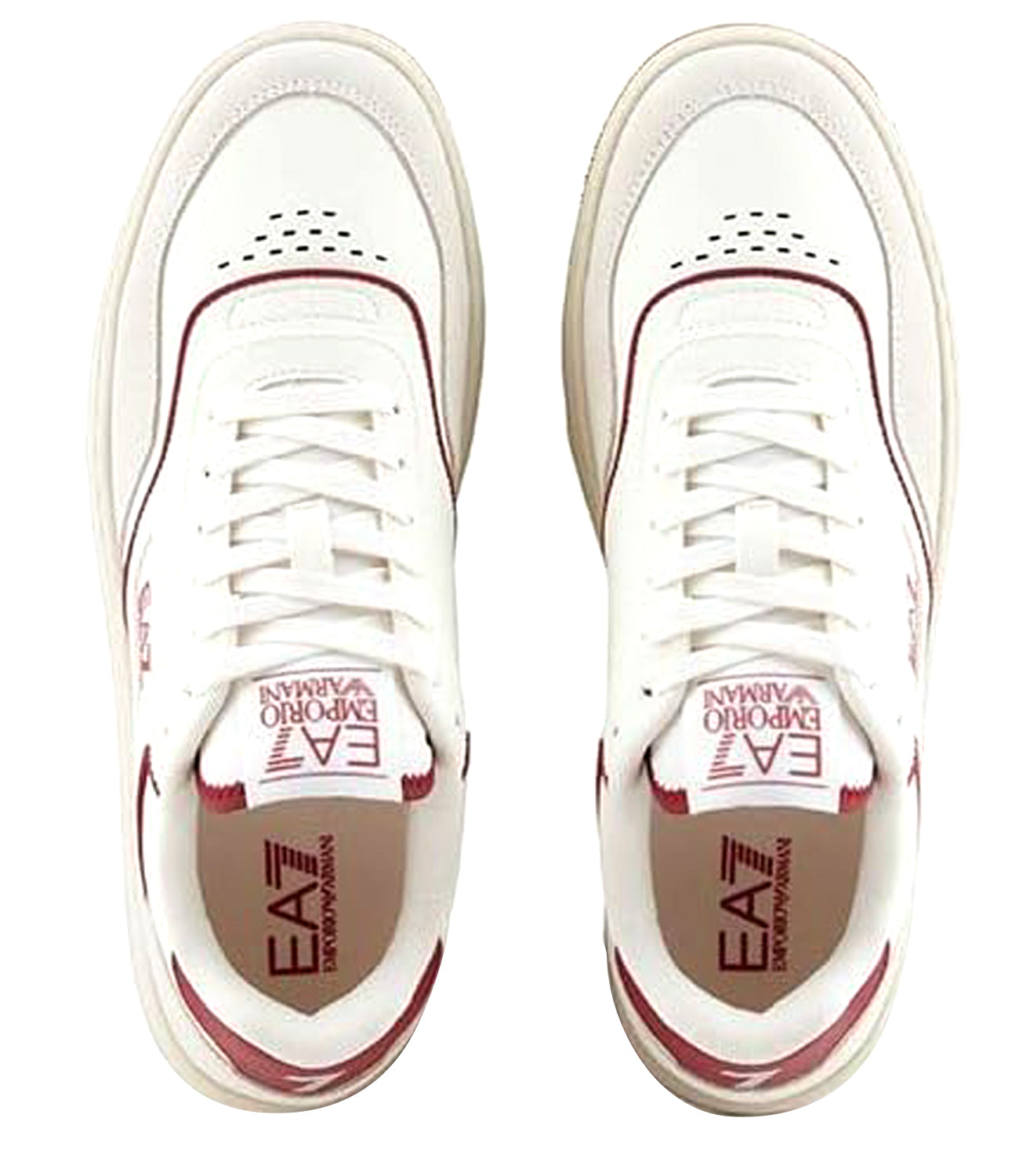 Ea7 Emporio Armani Sneakers UNISEX Mod. X8X190-XK405 U261 Off Wht+Syrah+Honey