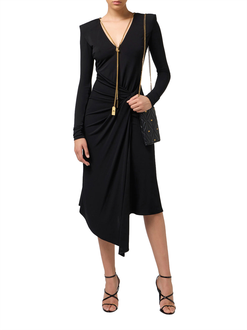 Vestito Midi Elisabetta Franchi da Donna - Nero