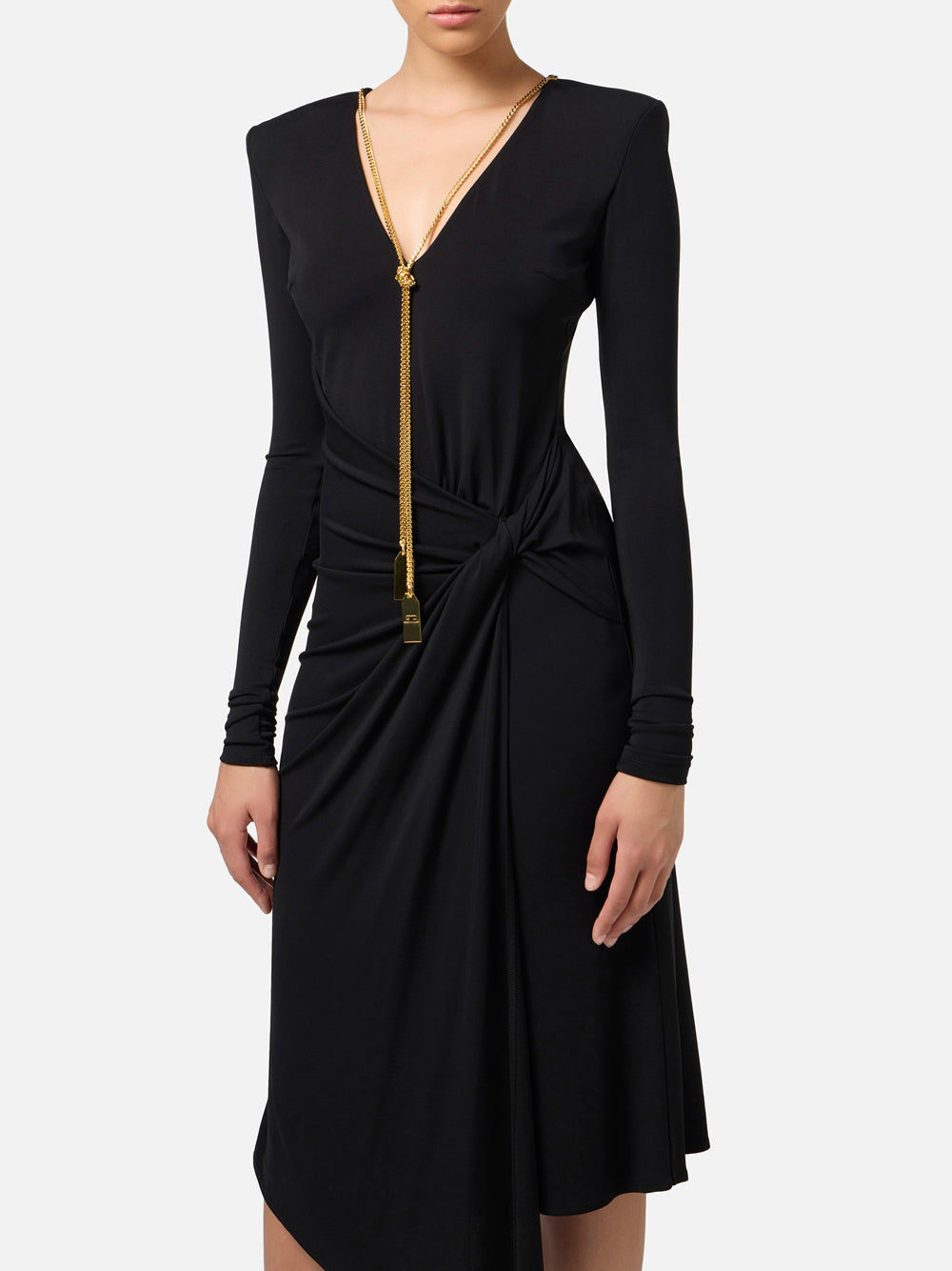 Vestito Midi Elisabetta Franchi da Donna - Nero