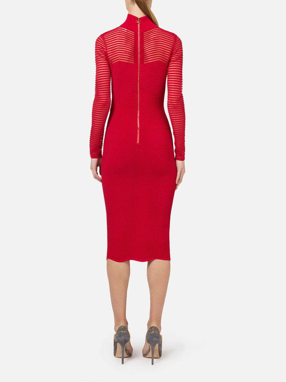 Vestito Midi Elisabetta Franchi da Donna - Rosso