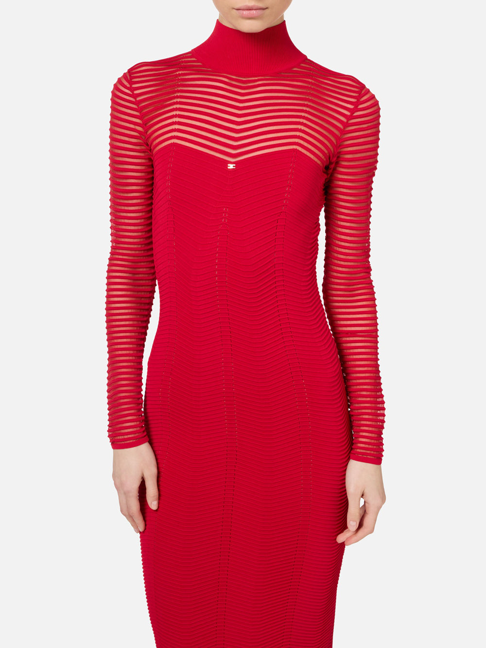 Vestito Midi Elisabetta Franchi da Donna - Rosso