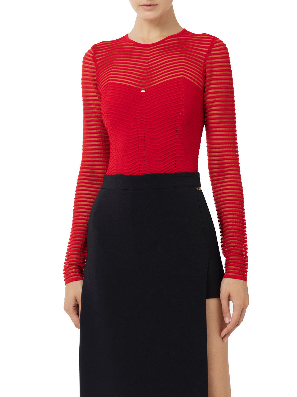 Body Elisabetta Franchi Tricot da Donna - Rosso