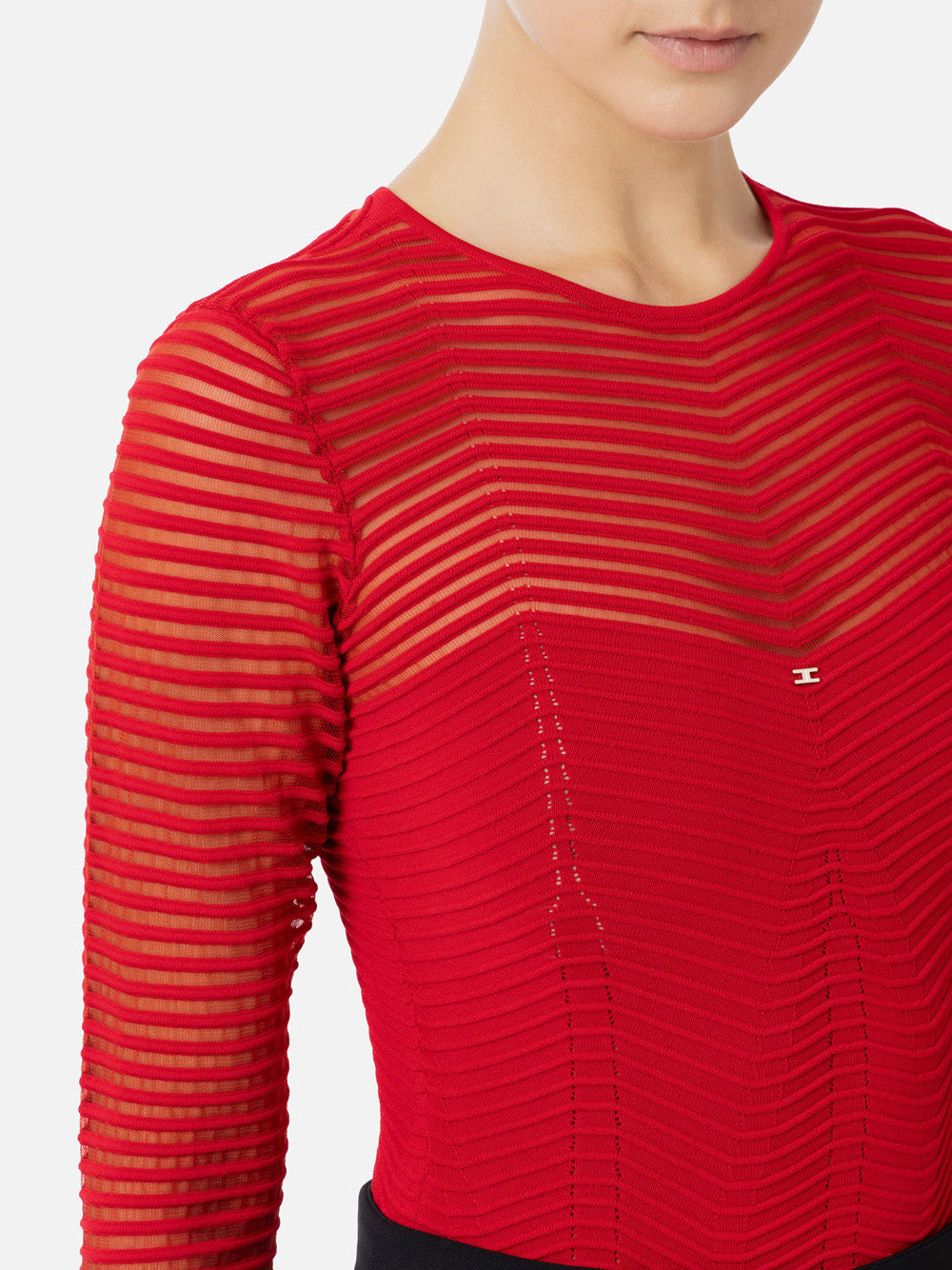 Body Elisabetta Franchi Tricot da Donna - Rosso