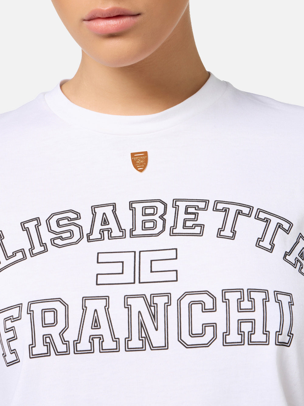 T-shirt Elisabetta Franchi da Donna - Gesso Avorio