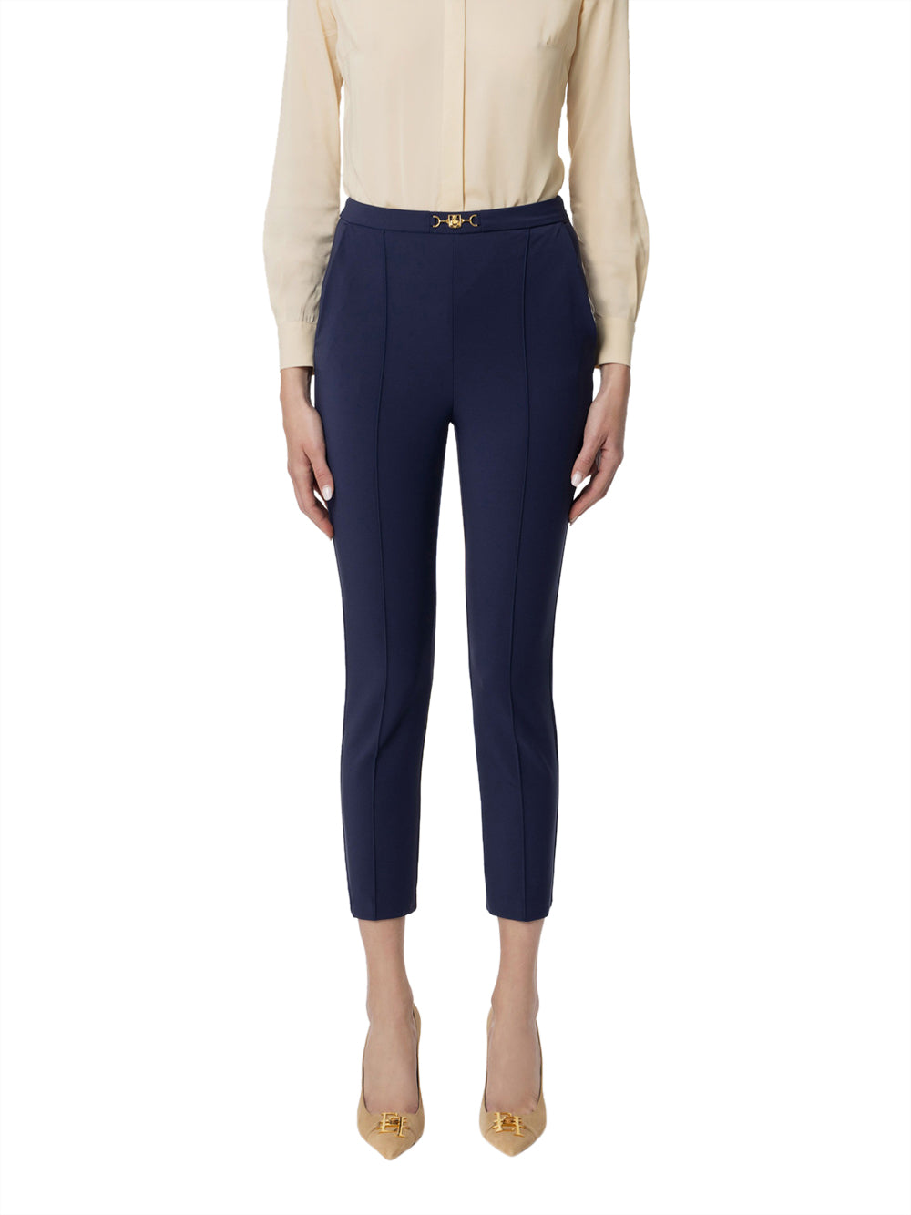 Pantalone Capri Elisabetta Franchi da Donna - Blu