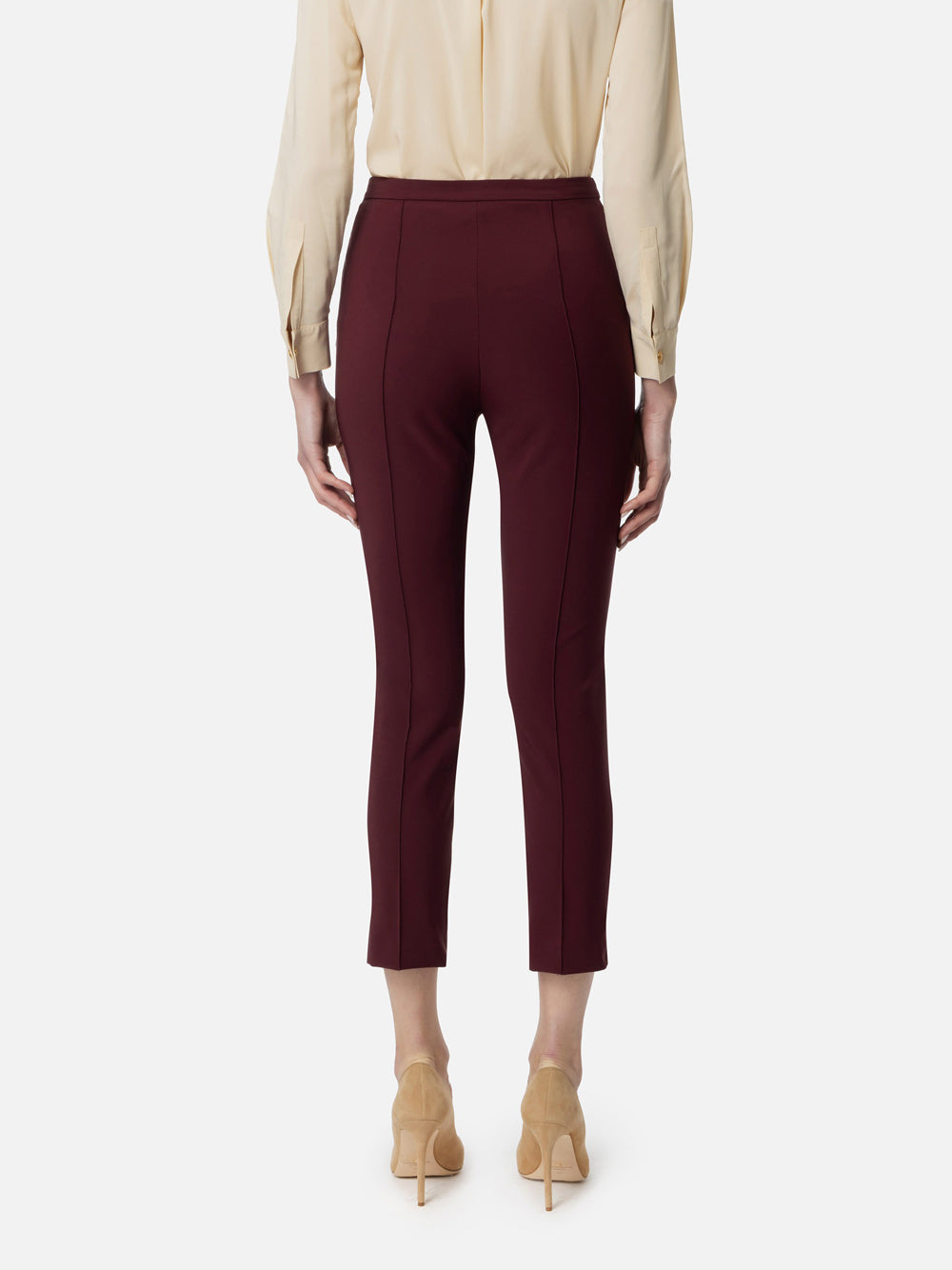 Pantalone Capri Elisabetta Franchi da Donna - Bordeaux