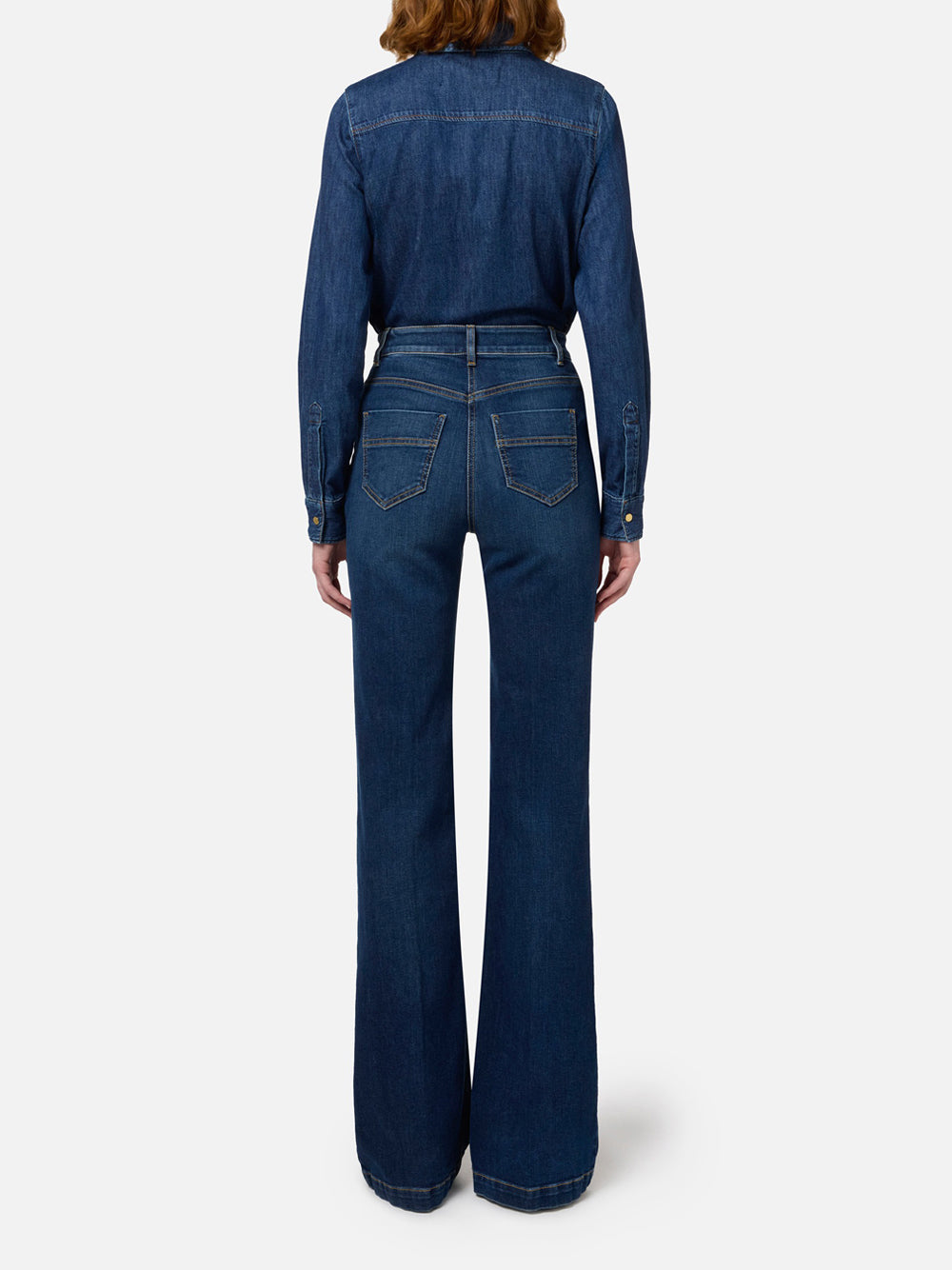 Jeans a Zampa Elisabetta Franchi da Donna - Denim